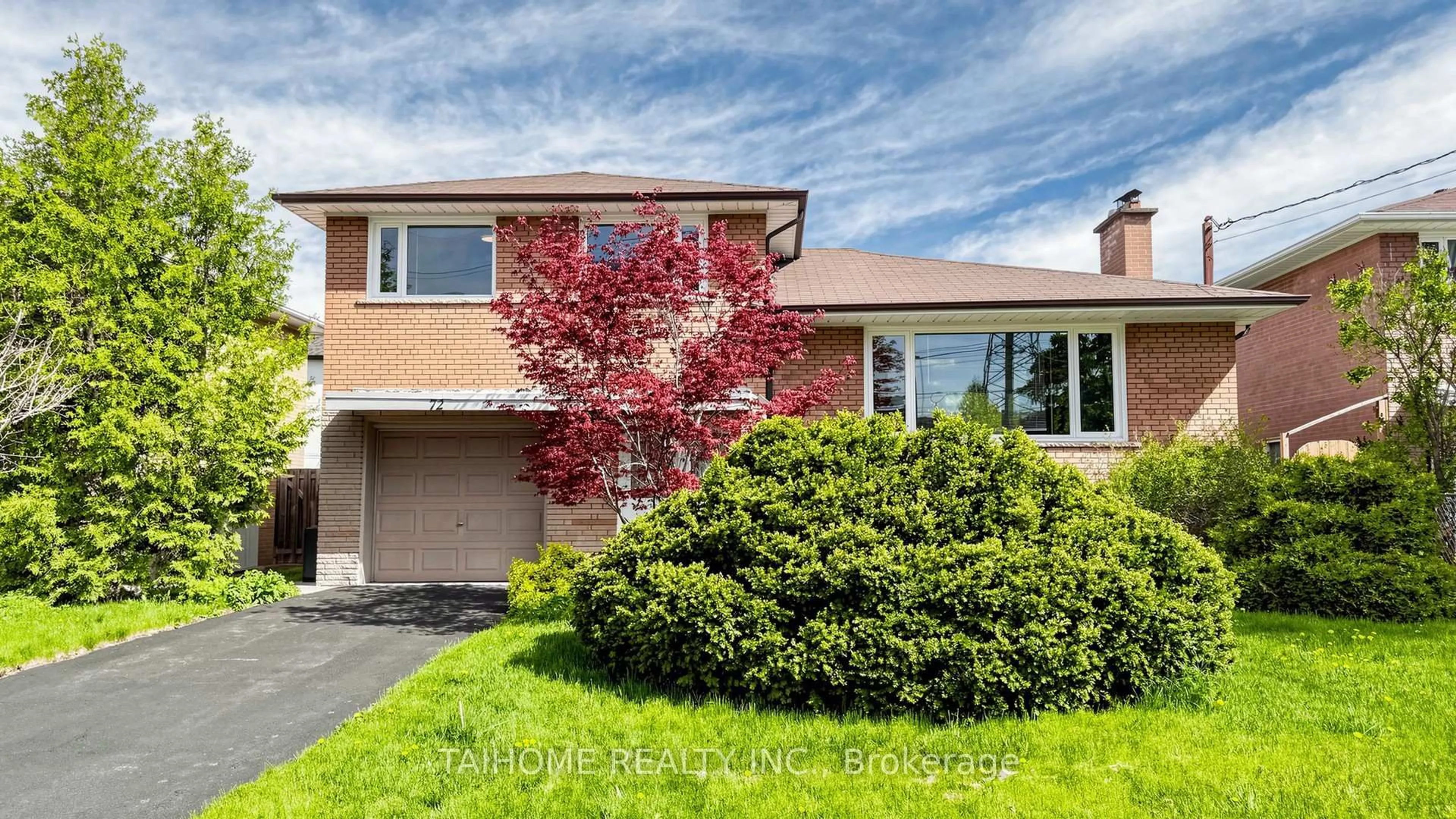 Home with vinyl exterior material, street for 72 Bowerbank Dr, Toronto Ontario M2M 2A1