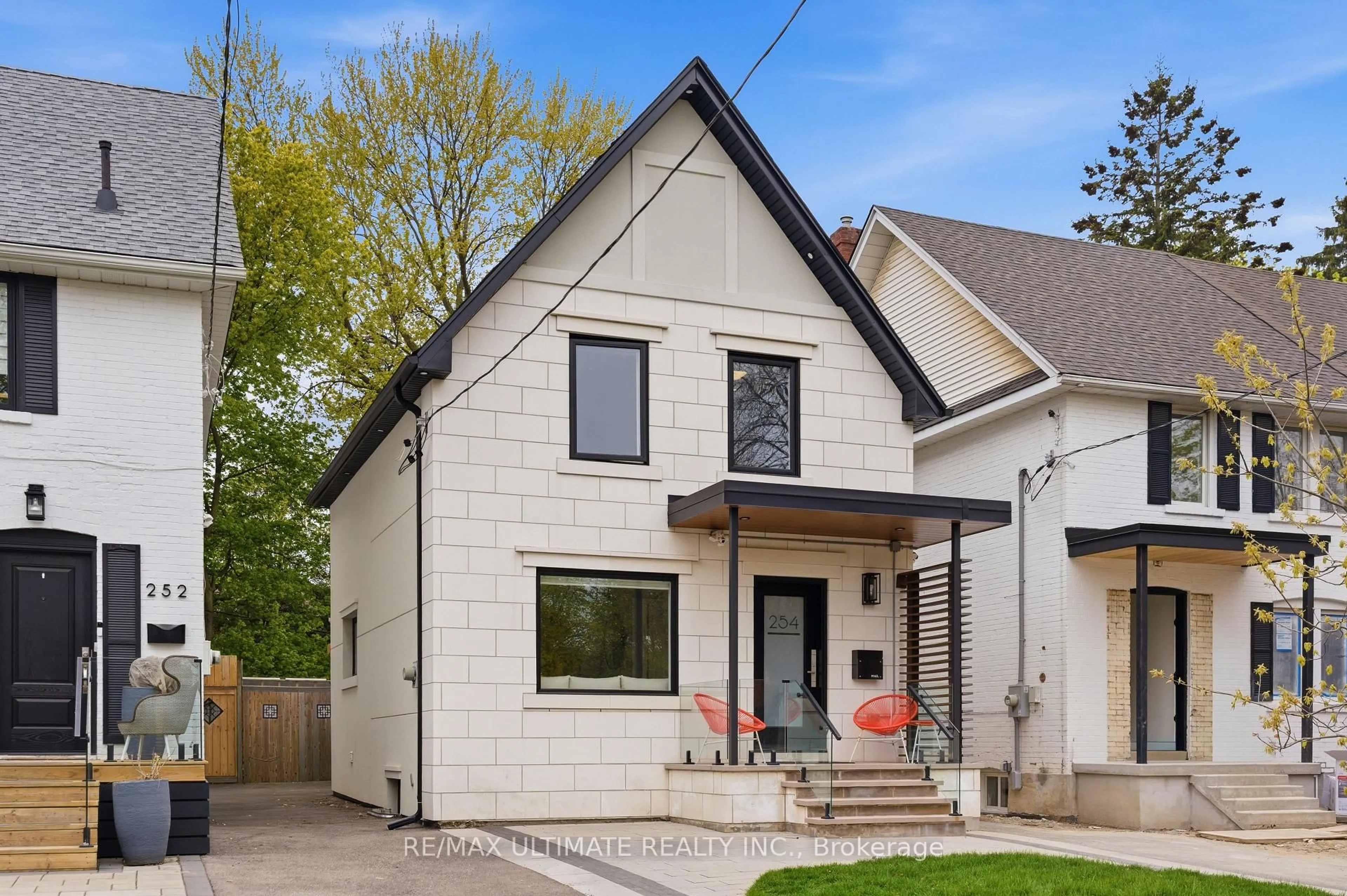 Home with brick exterior material, street for 254 Airdrie Rd, Toronto Ontario M4G 1N1