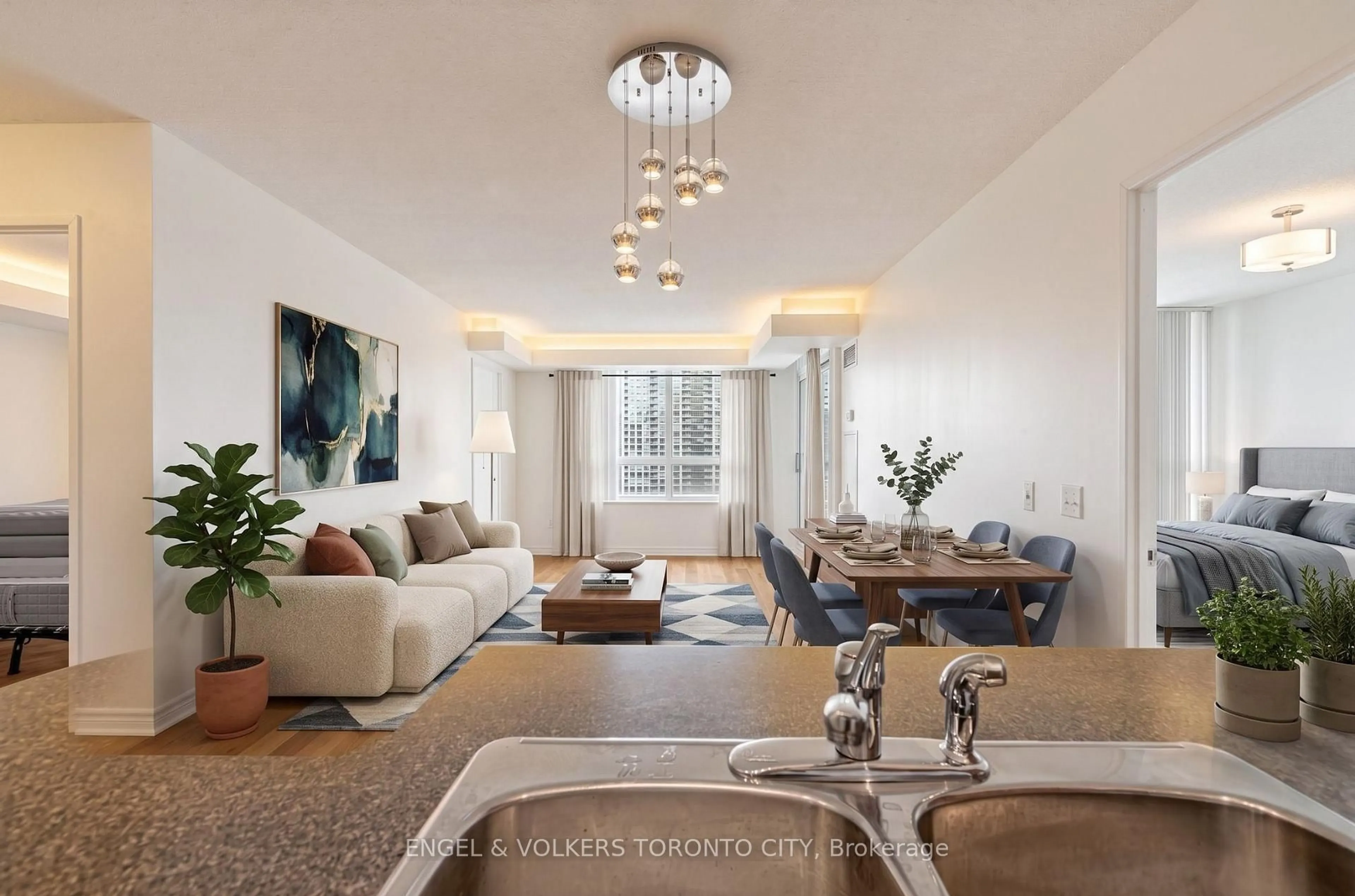 Living room with furniture, unknown for 18 Parkview Ave #1907, Toronto Ontario M2N 7H7