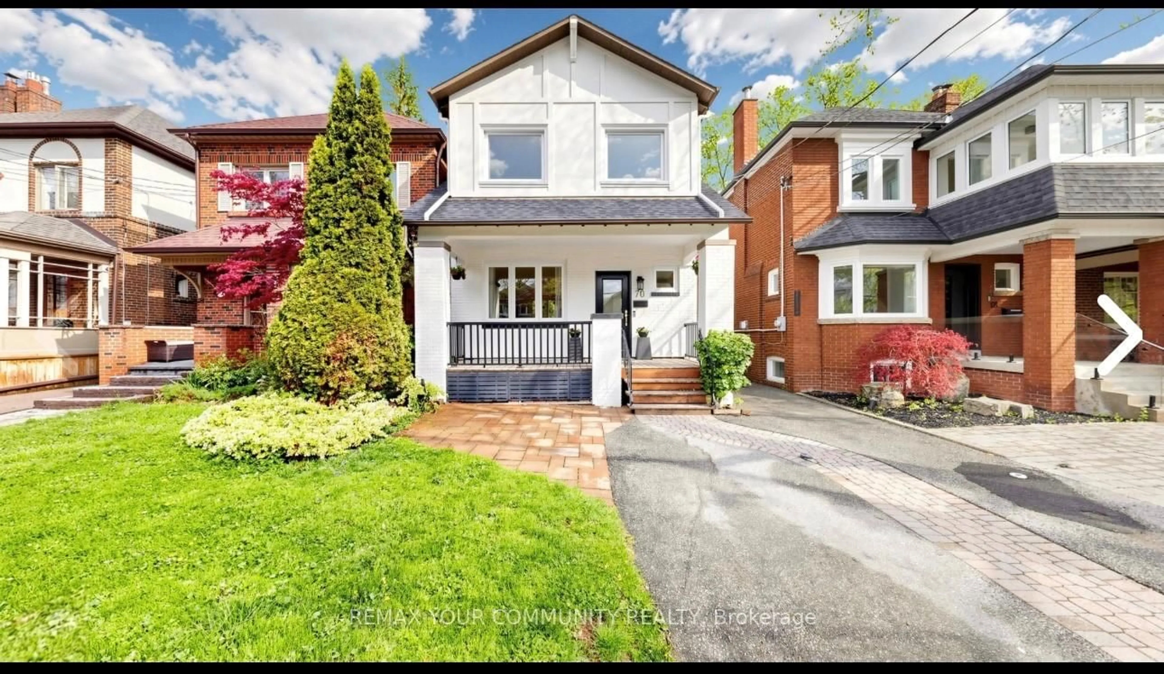 Home with brick exterior material, street for 70 Cranbrooke Ave, Toronto Ontario M5M 1M4