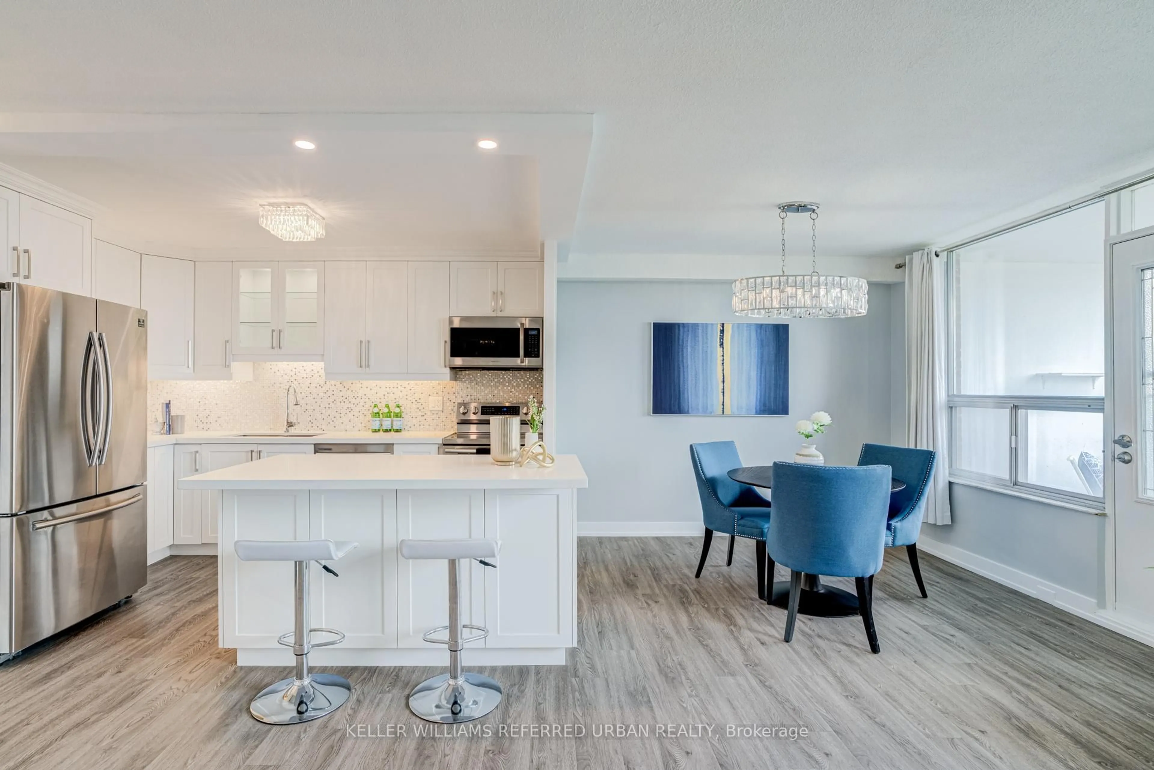 Open concept kitchen, ceramic/tile floor for 10 Edgecliff Gfwy #1417, Toronto Ontario M3C 3A3