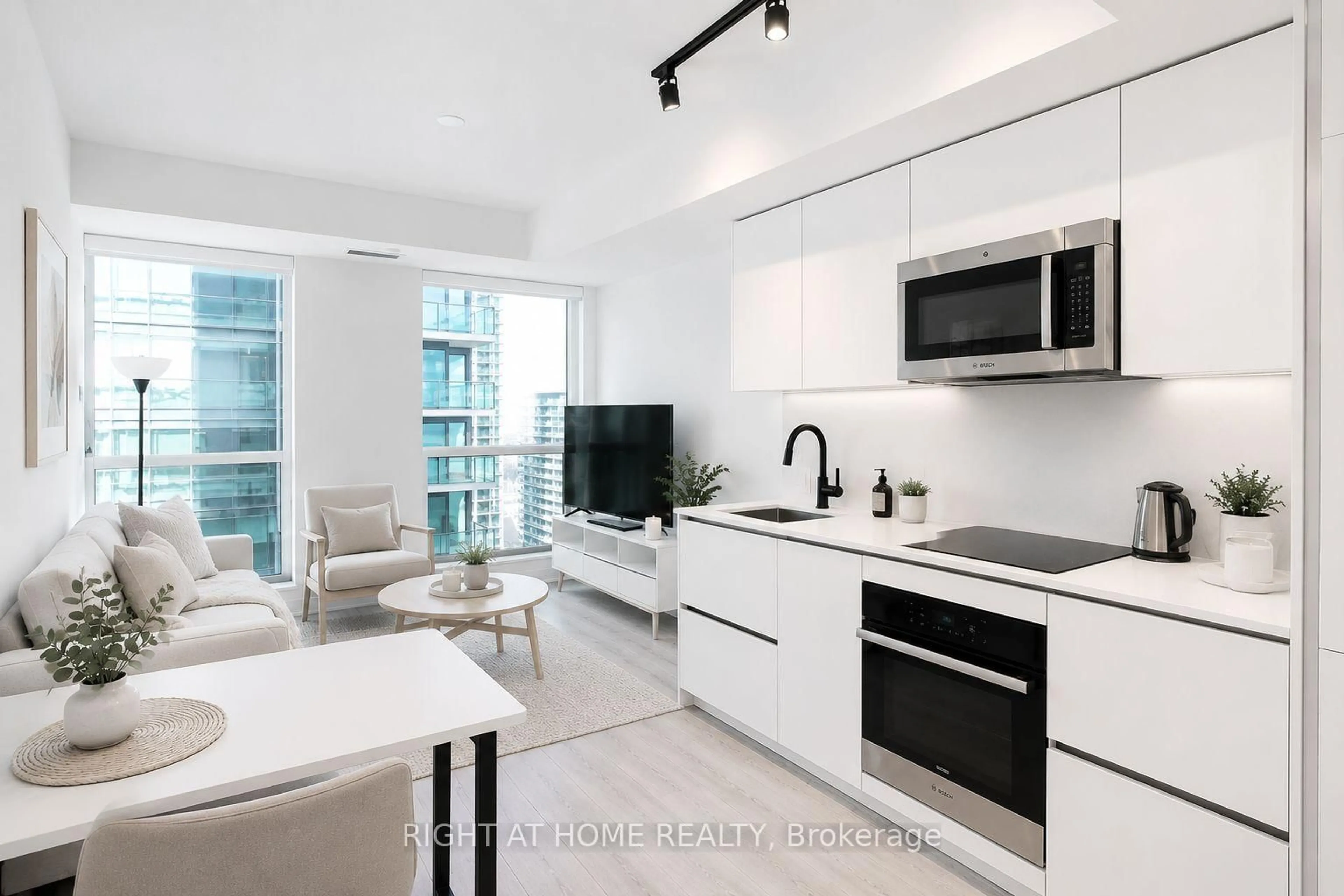 Open concept kitchen, unknown for 327 King St #1505, Toronto Ontario M5V 0W7