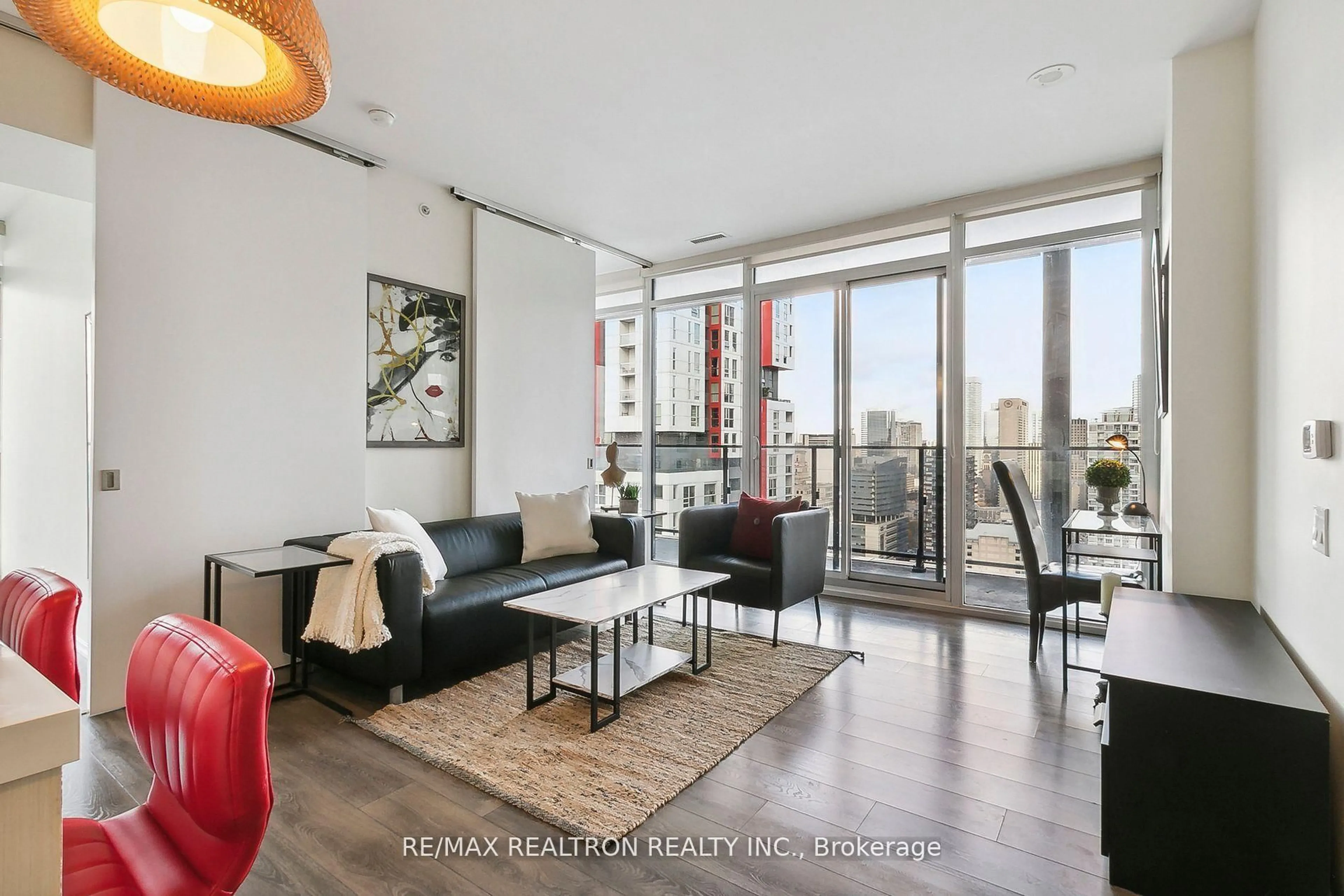 Living room with furniture, unknown for 125 Peter St #2708, Toronto Ontario M5V 2E9