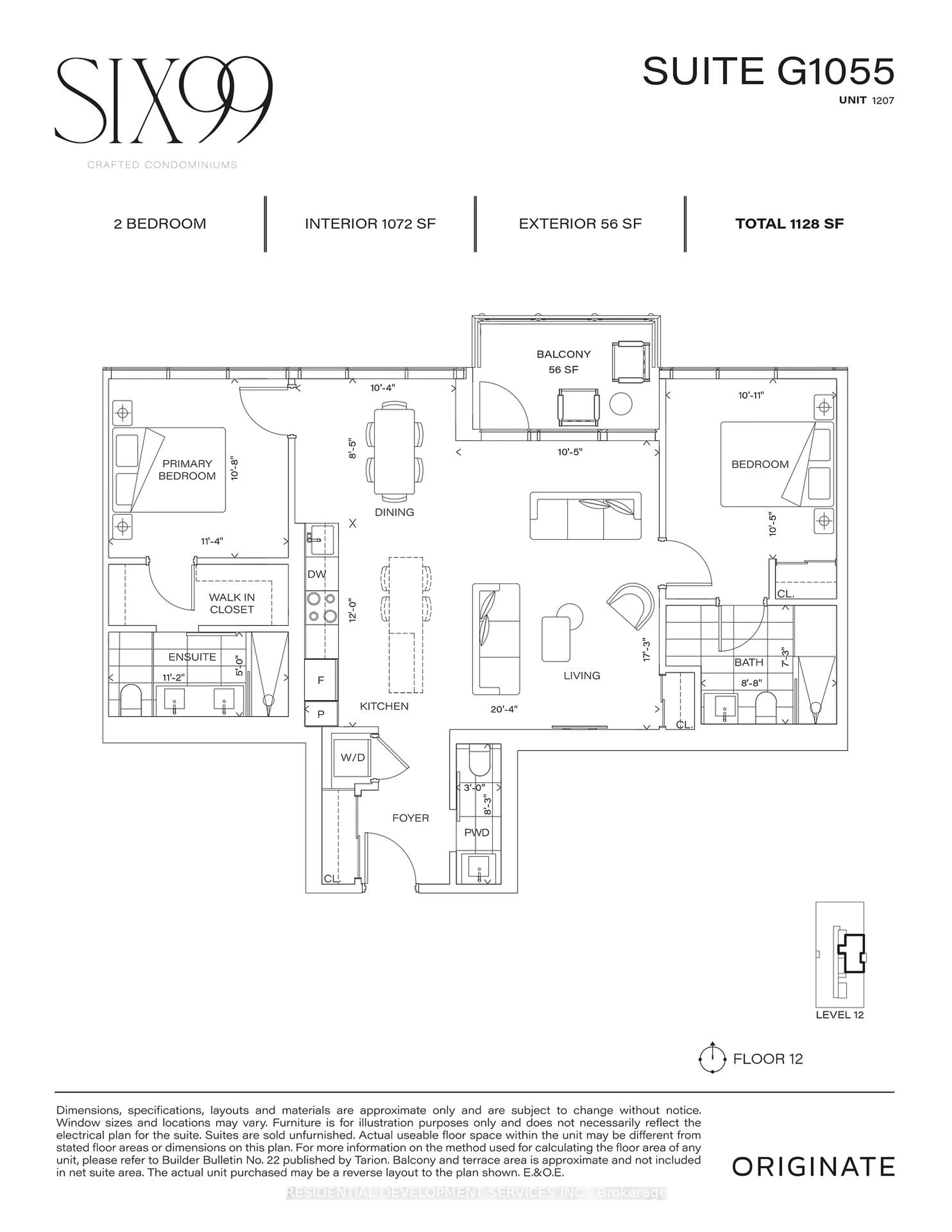 Floor plan for 699 Sheppard Ave #1207, Toronto Ontario M2K 0J5