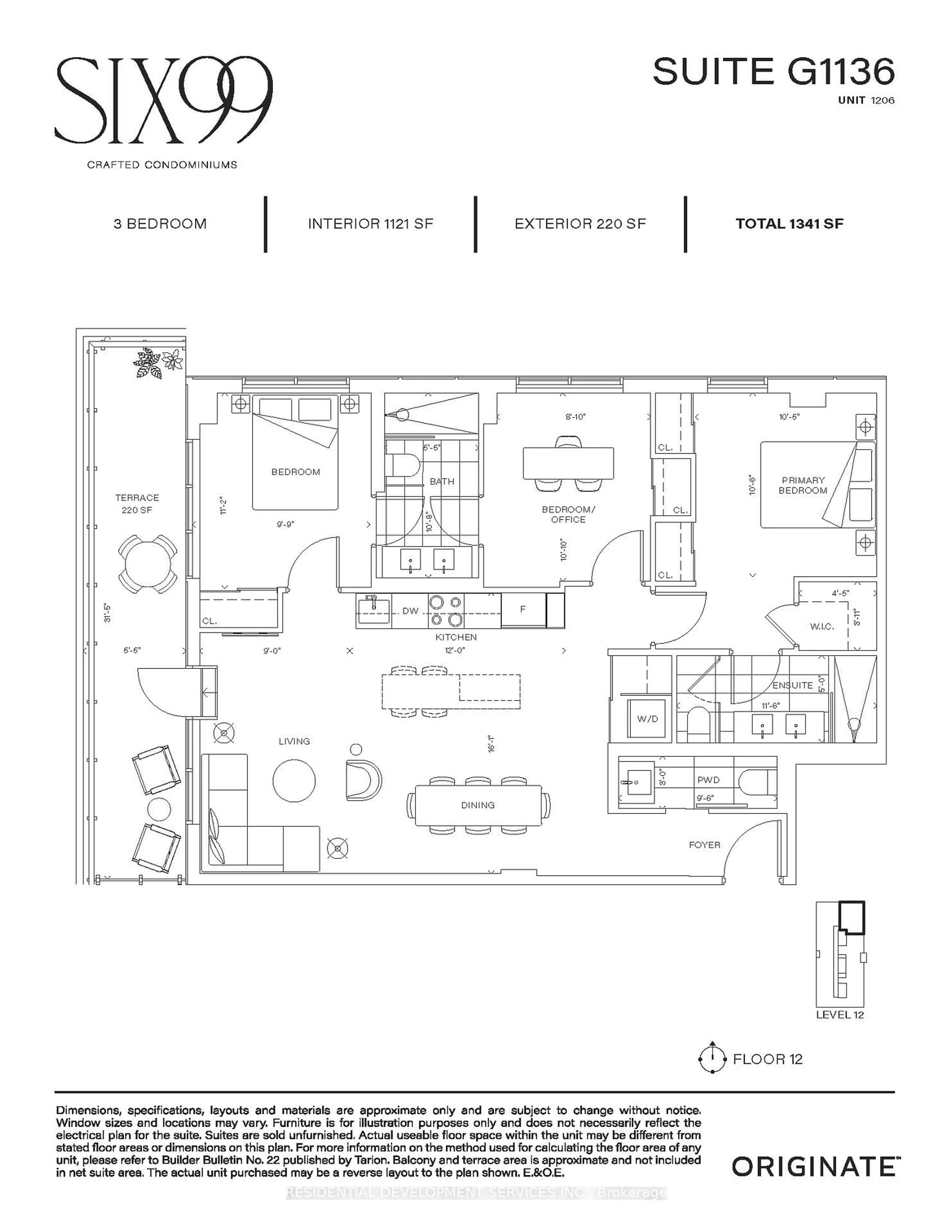 Floor plan for 699 Sheppard Ave #1206, Toronto Ontario M2K 0J5