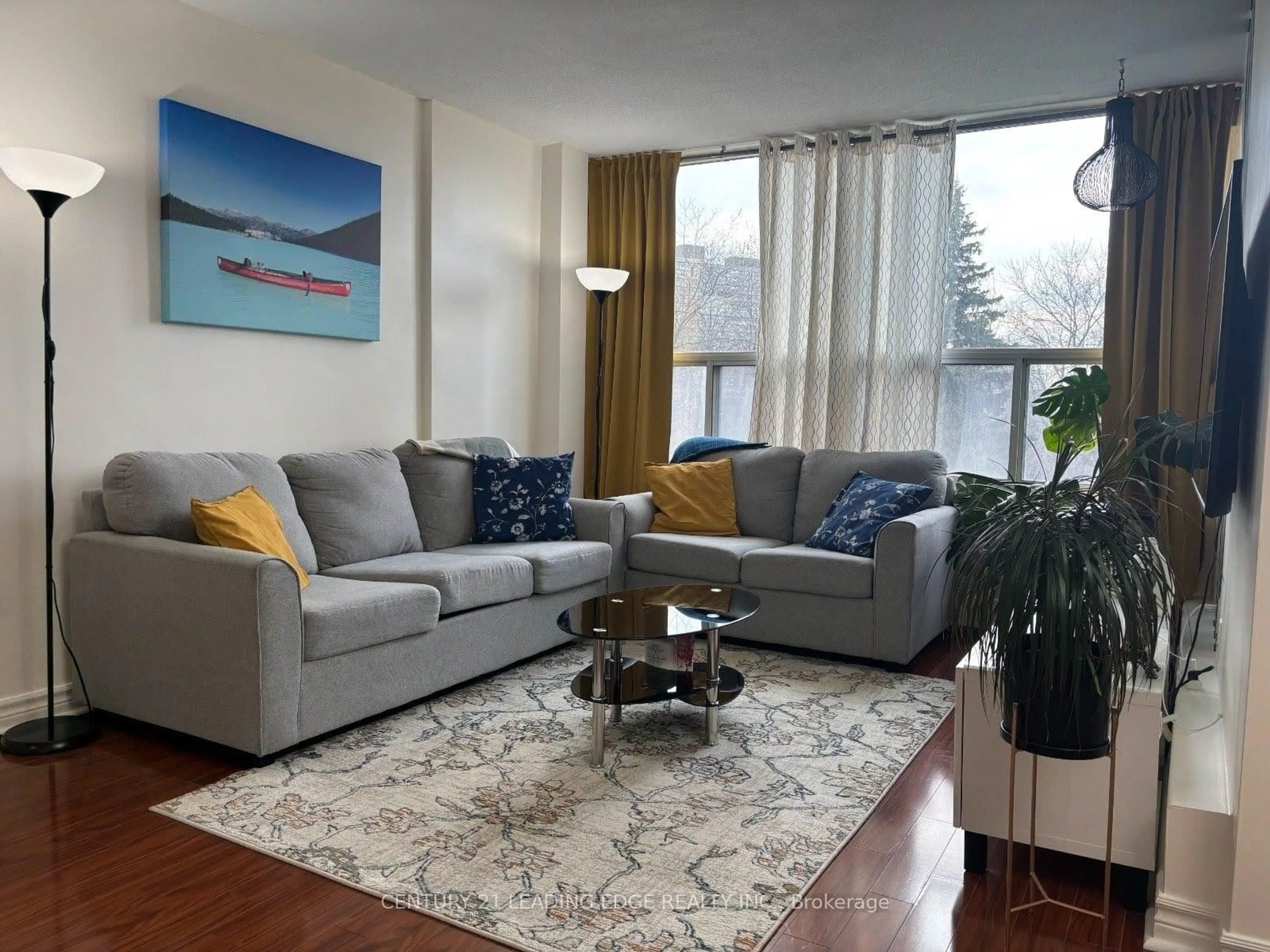 Living room with furniture, unknown for 15 Vicora Linkway #304, Toronto Ontario M3C 1A7