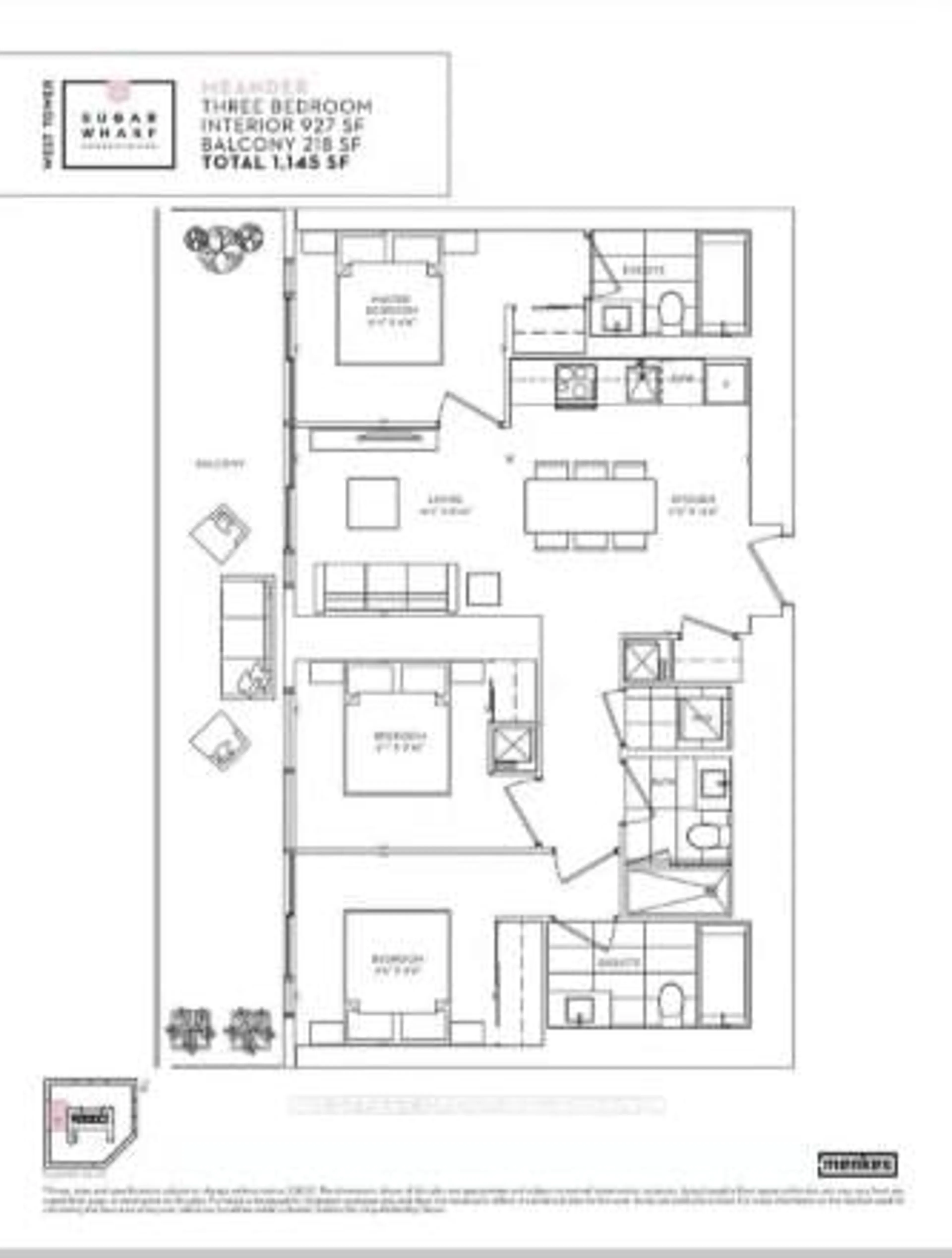 Floor plan for 55 Cooper St #7112, Toronto Ontario M5E 0G1