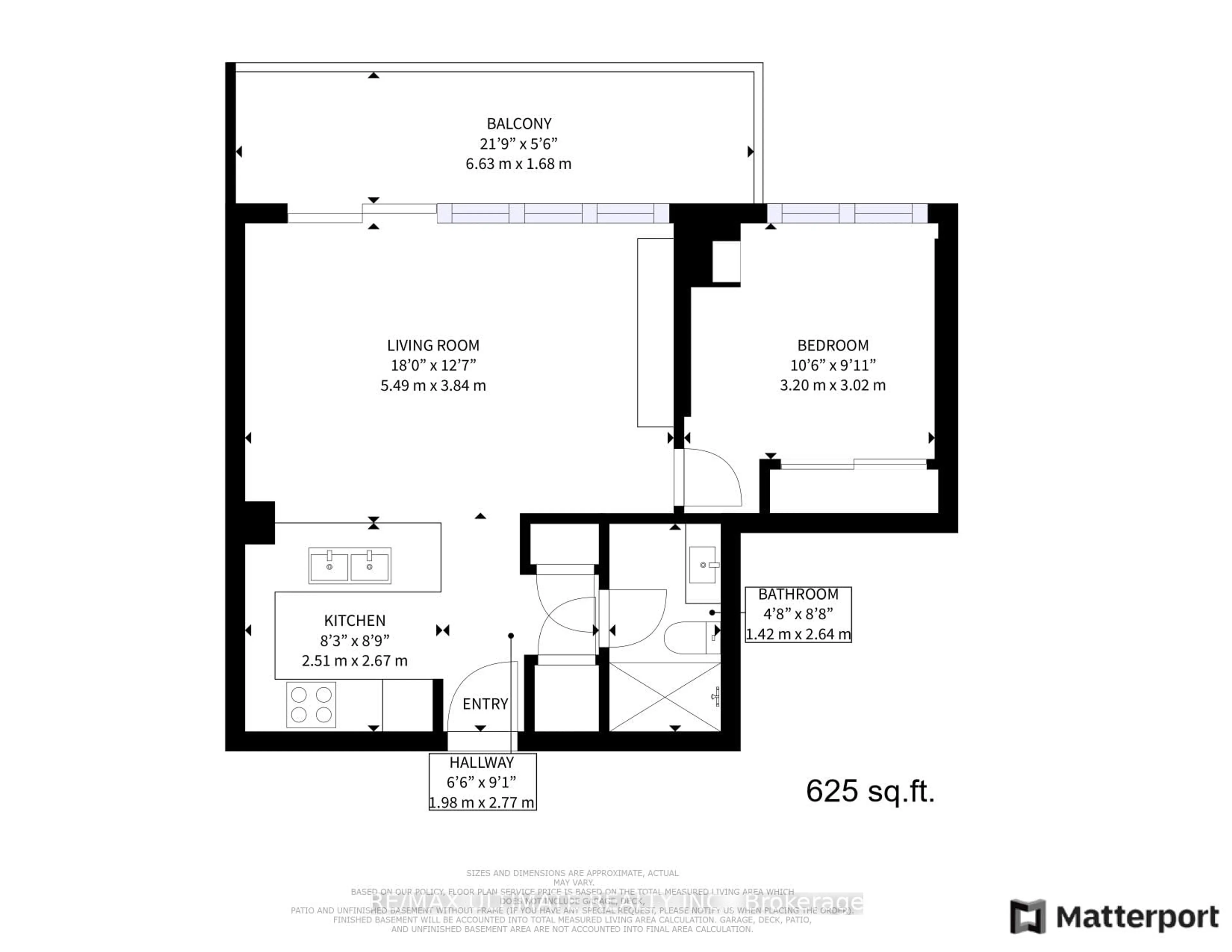 Floor plan for 1 Bedford Rd #603, Toronto Ontario M5R 2B5