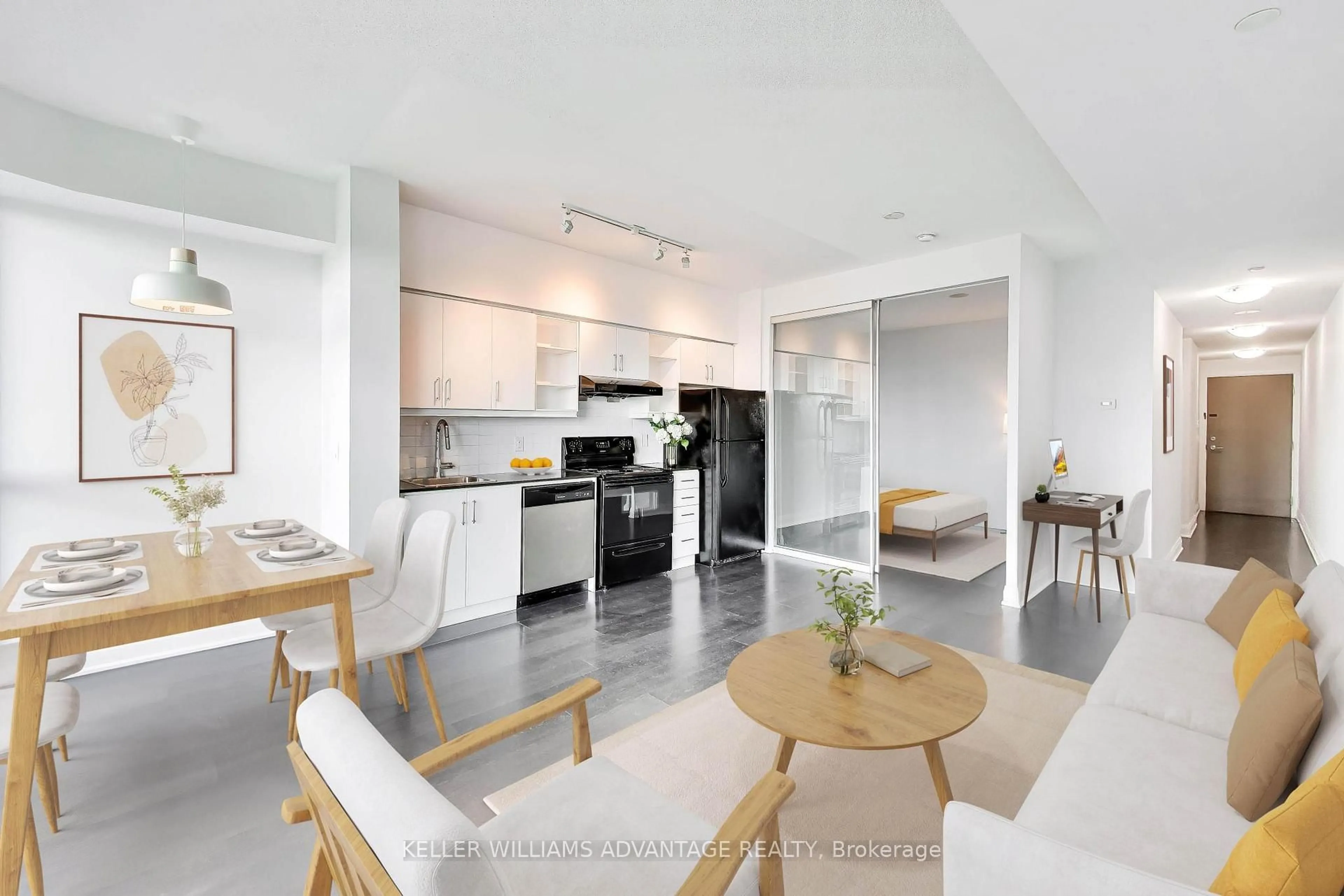 Open concept kitchen, unknown for 160 Vanderhoof Ave #1718, Toronto Ontario M4G 0B7