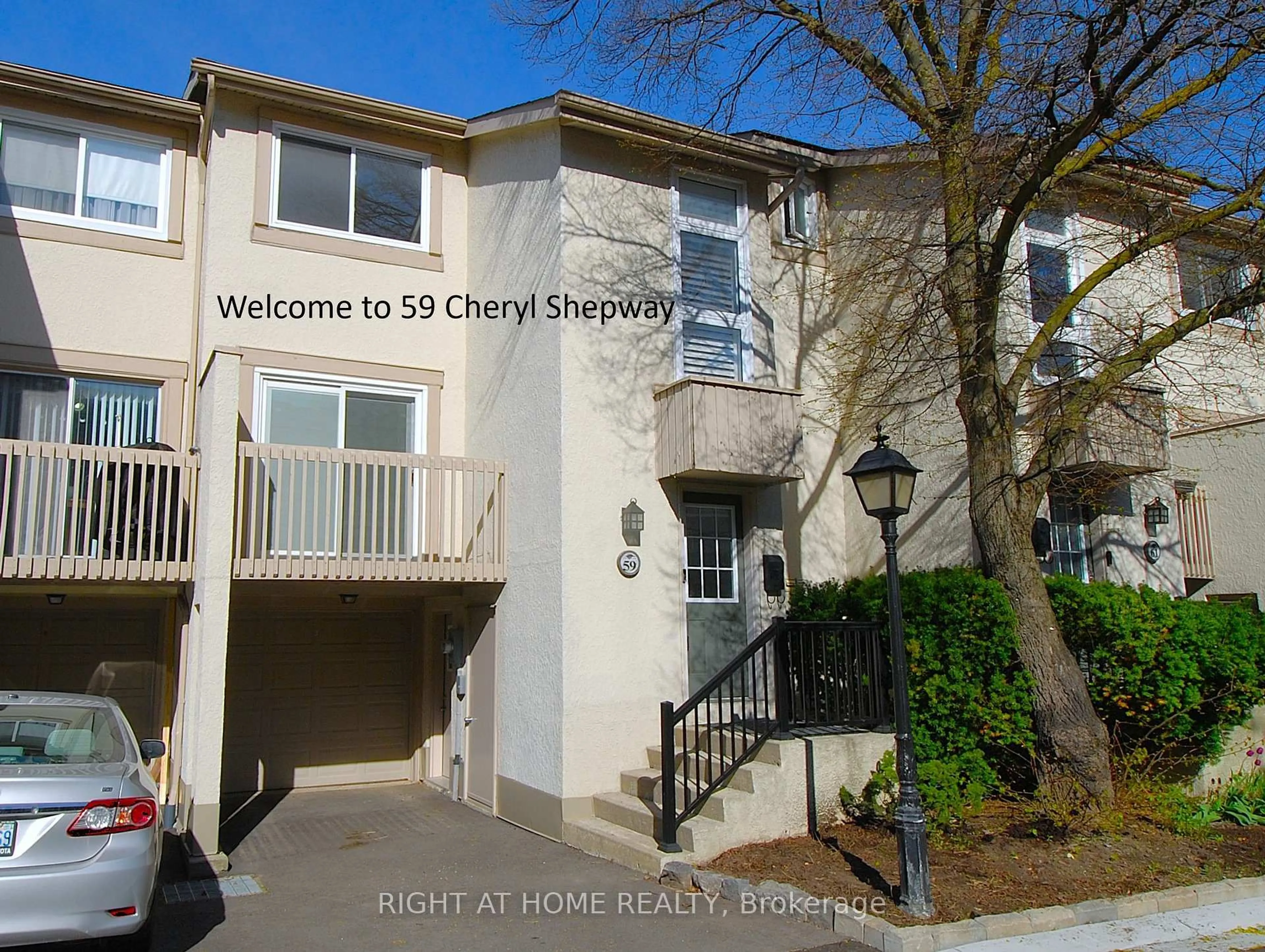 A pic from outside/outdoor area/front of a property/back of a property/a pic from drone, street for 59 Cheryl Shepway, Toronto Ontario M2J 4R5