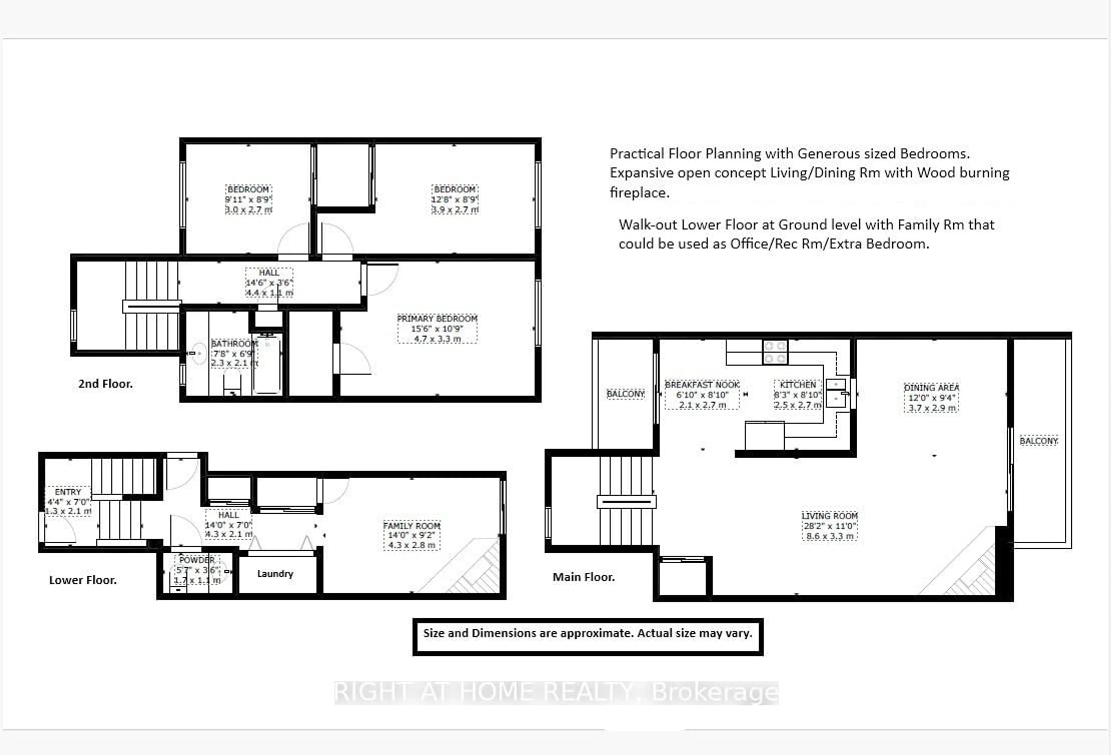 Floor plan for 59 Cheryl Shepway, Toronto Ontario M2J 4R5