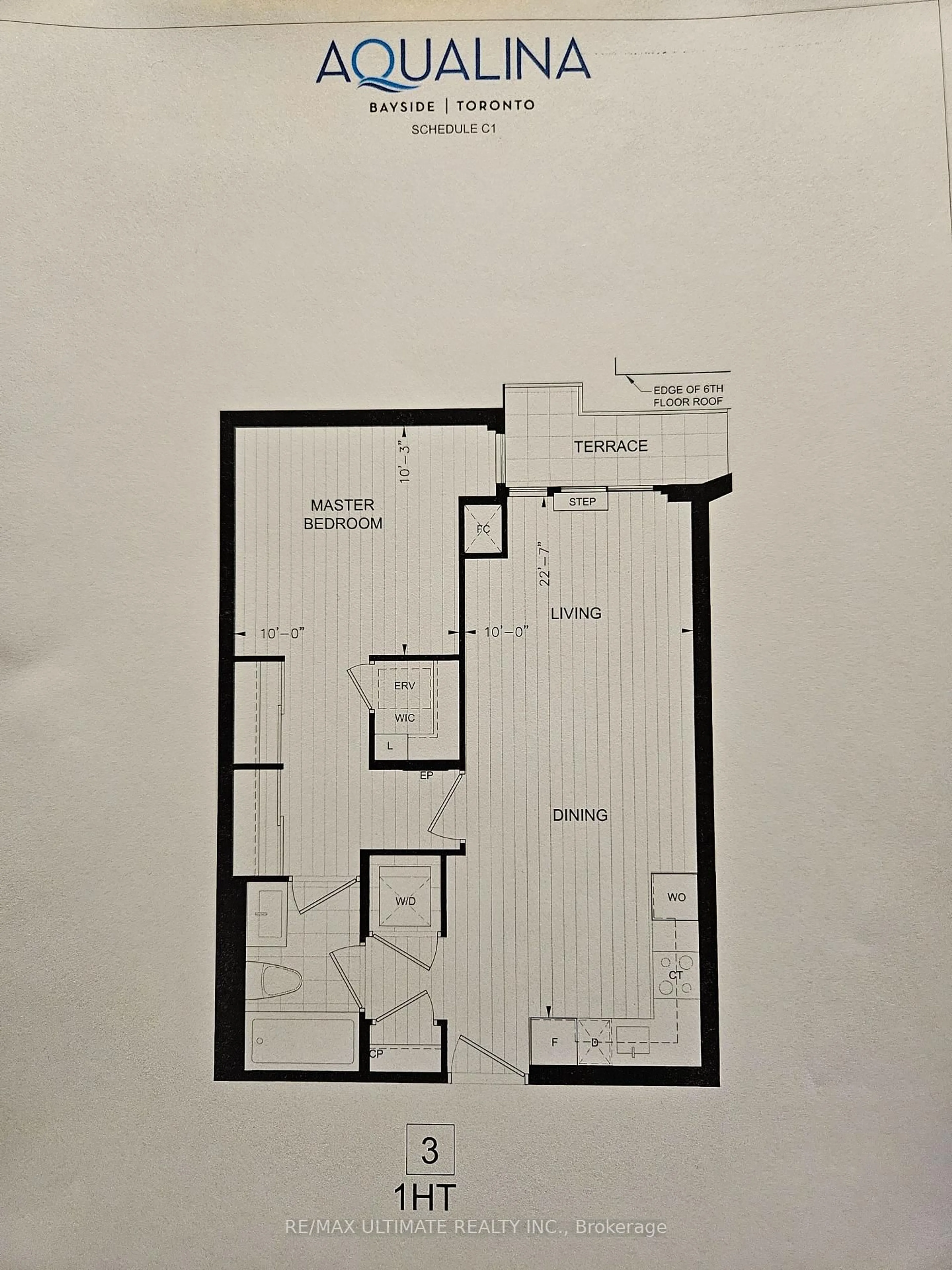 Floor plan for 15 Merchants' Wharf #703, Toronto Ontario M5A 0N8