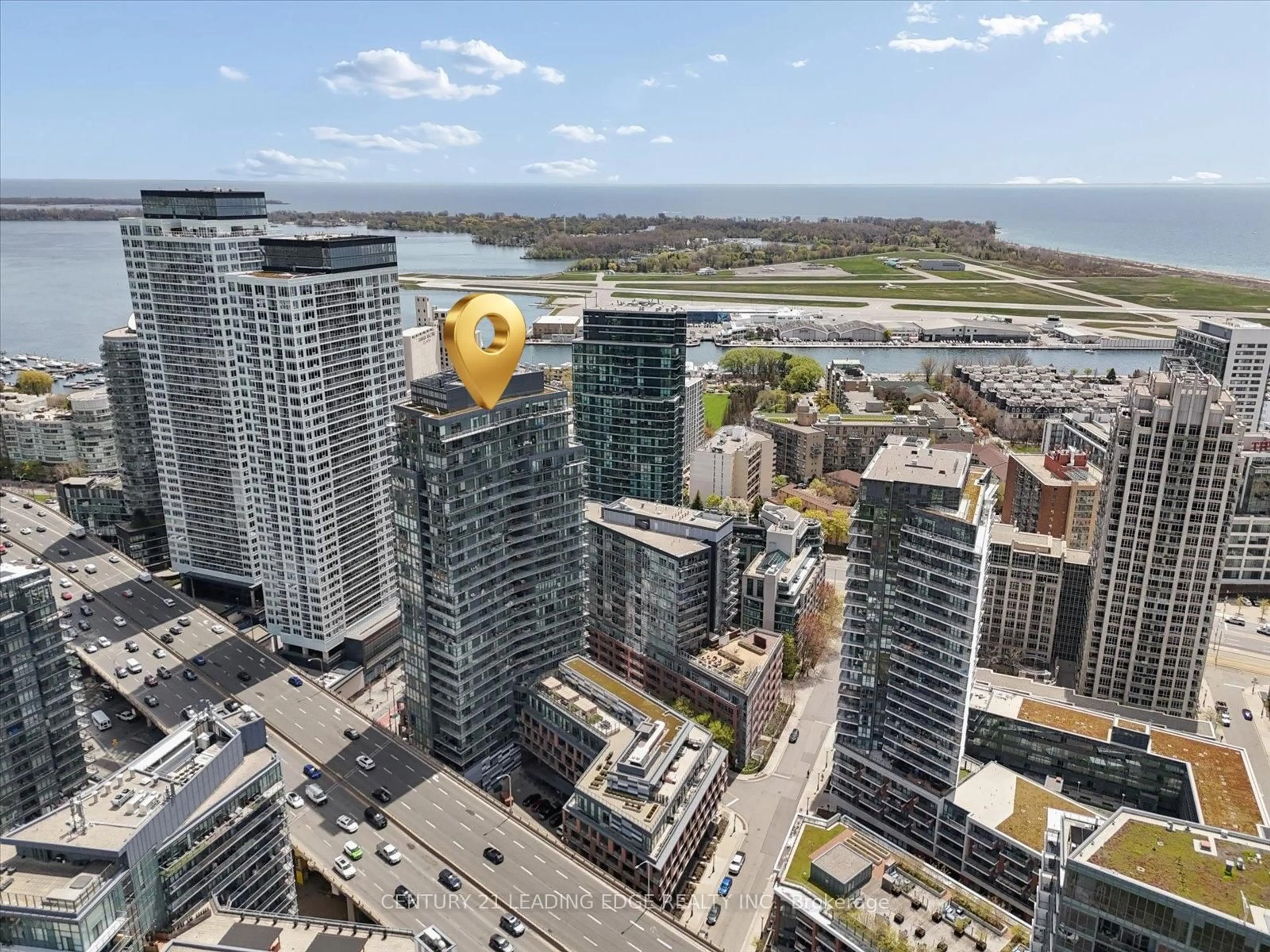 A pic from outside/outdoor area/front of a property/back of a property/a pic from drone, city buildings view from balcony for 20 Bruyeres Mews #2111, Toronto Ontario M5V 0G8