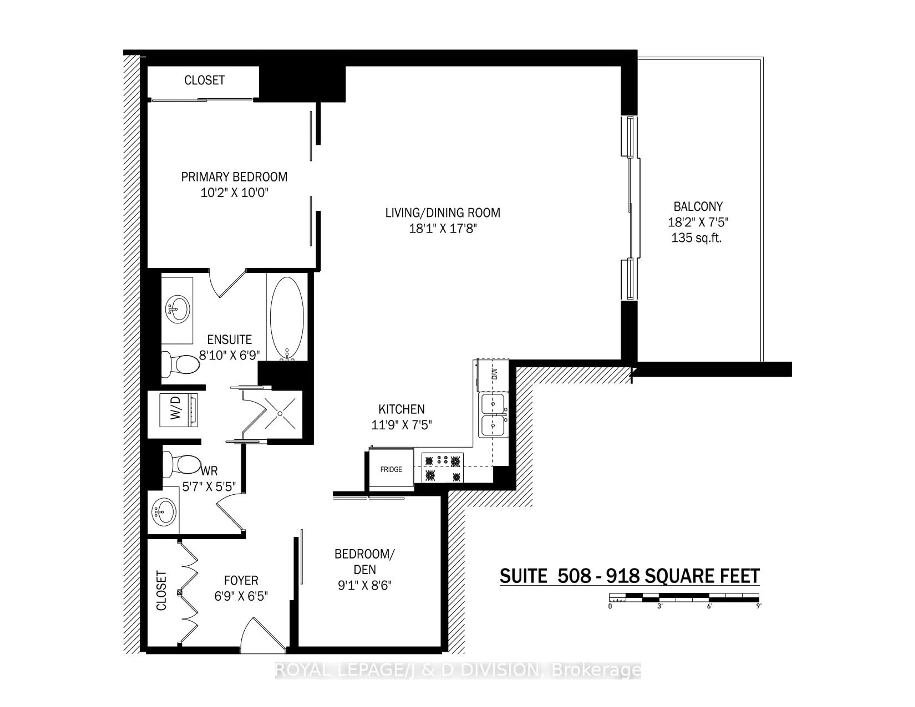 Floor plan for 19 Brant St #508, Toronto Ontario M5V 2L2