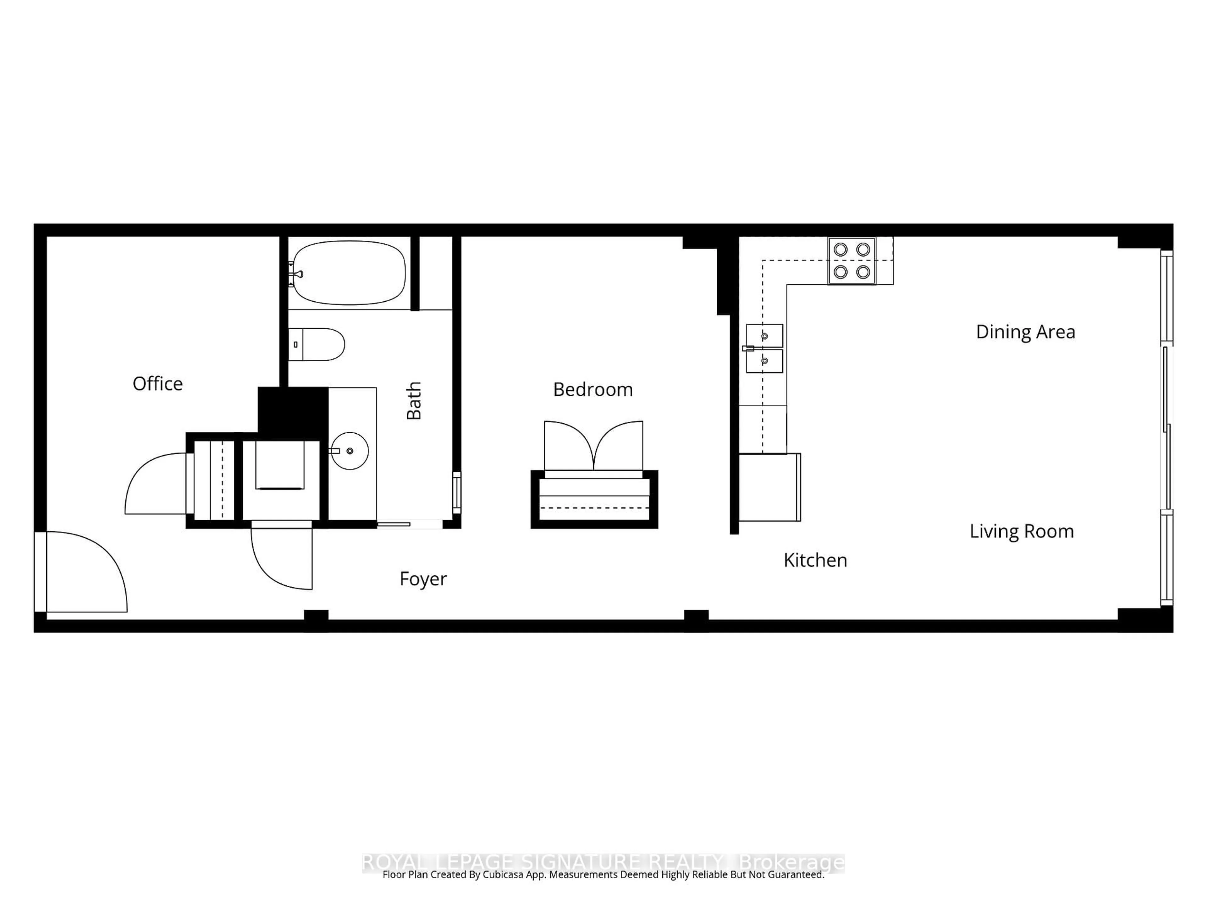 Floor plan for 43 Hanna Ave #618, Toronto Ontario M6K 1X1