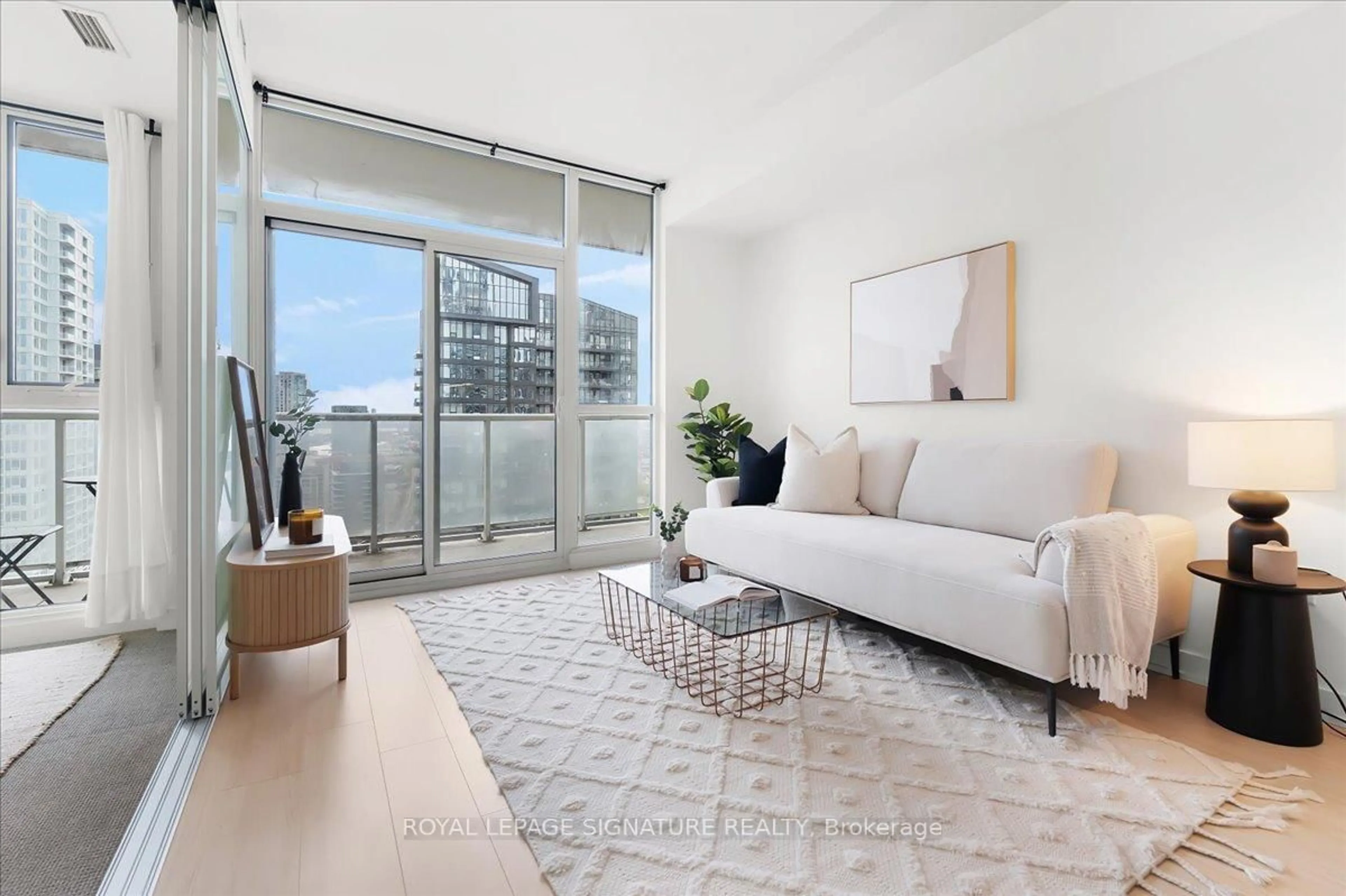 Living room with furniture, unknown for 75 Queens Wharf Rd #3011, Toronto Ontario M5V 0J8