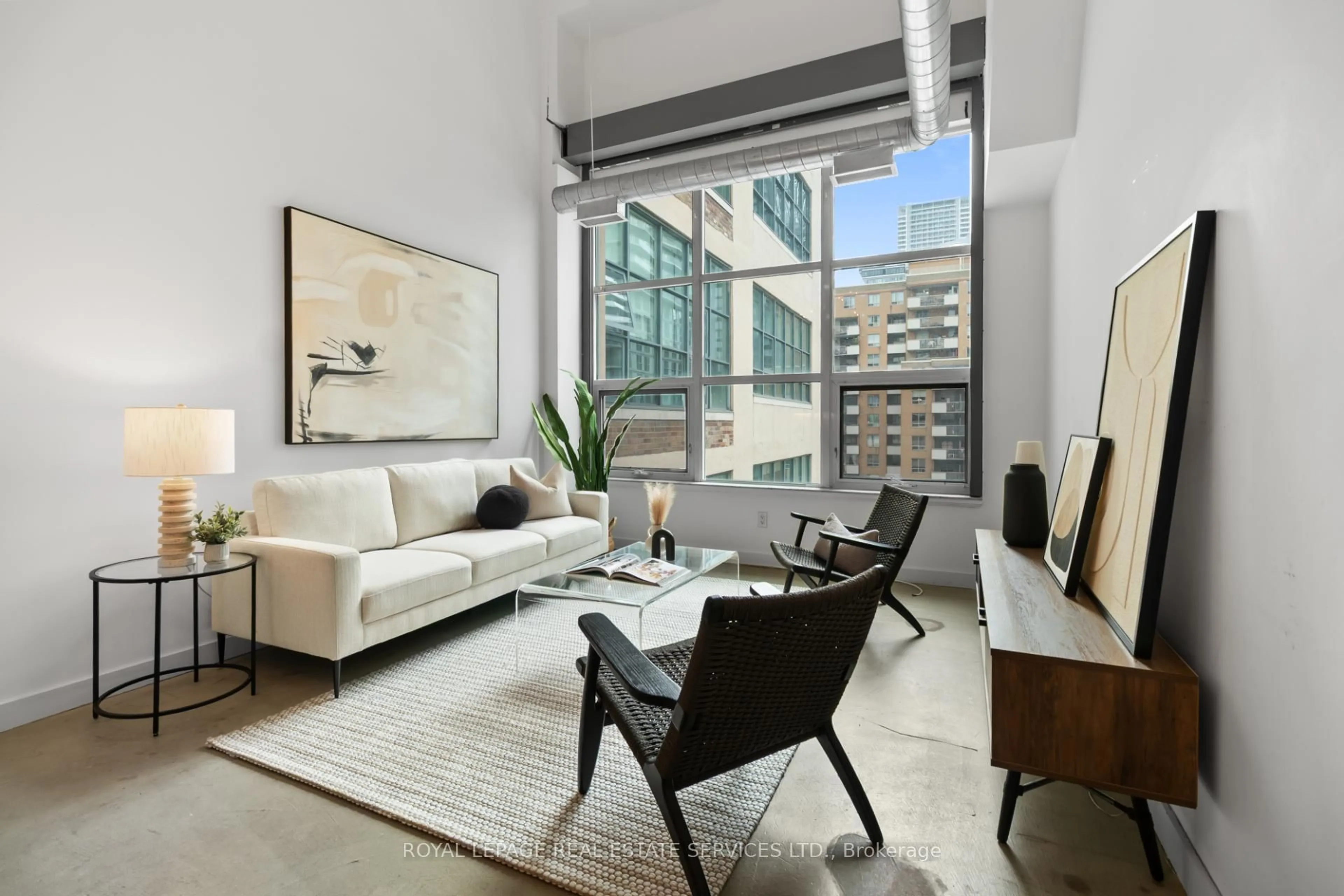 Living room with furniture, unknown for 135 Dalhousie St #501, Toronto Ontario M5B 2S1