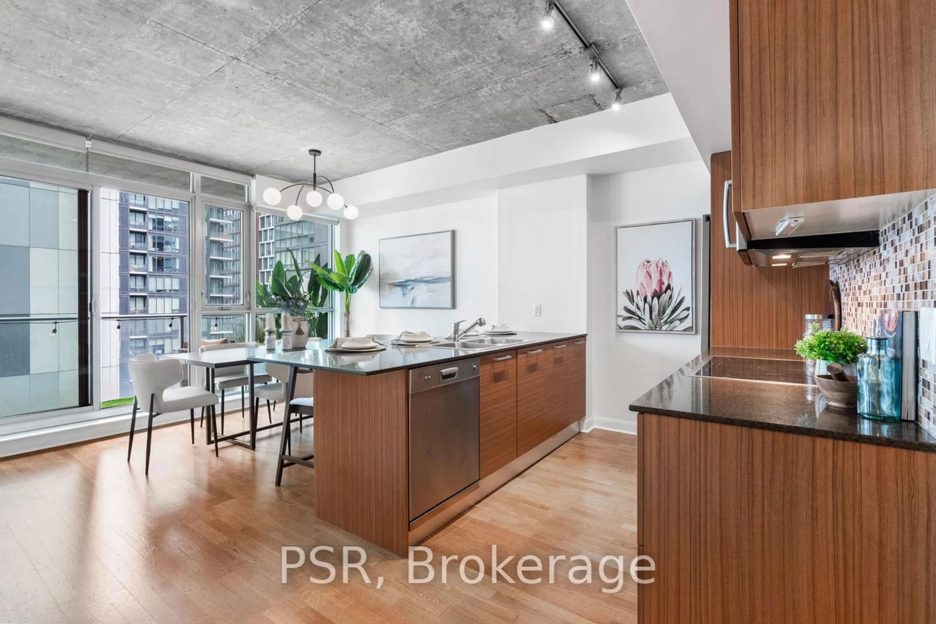 Open concept kitchen, unknown for 375 King St #2805, Toronto Ontario M5V 1K1