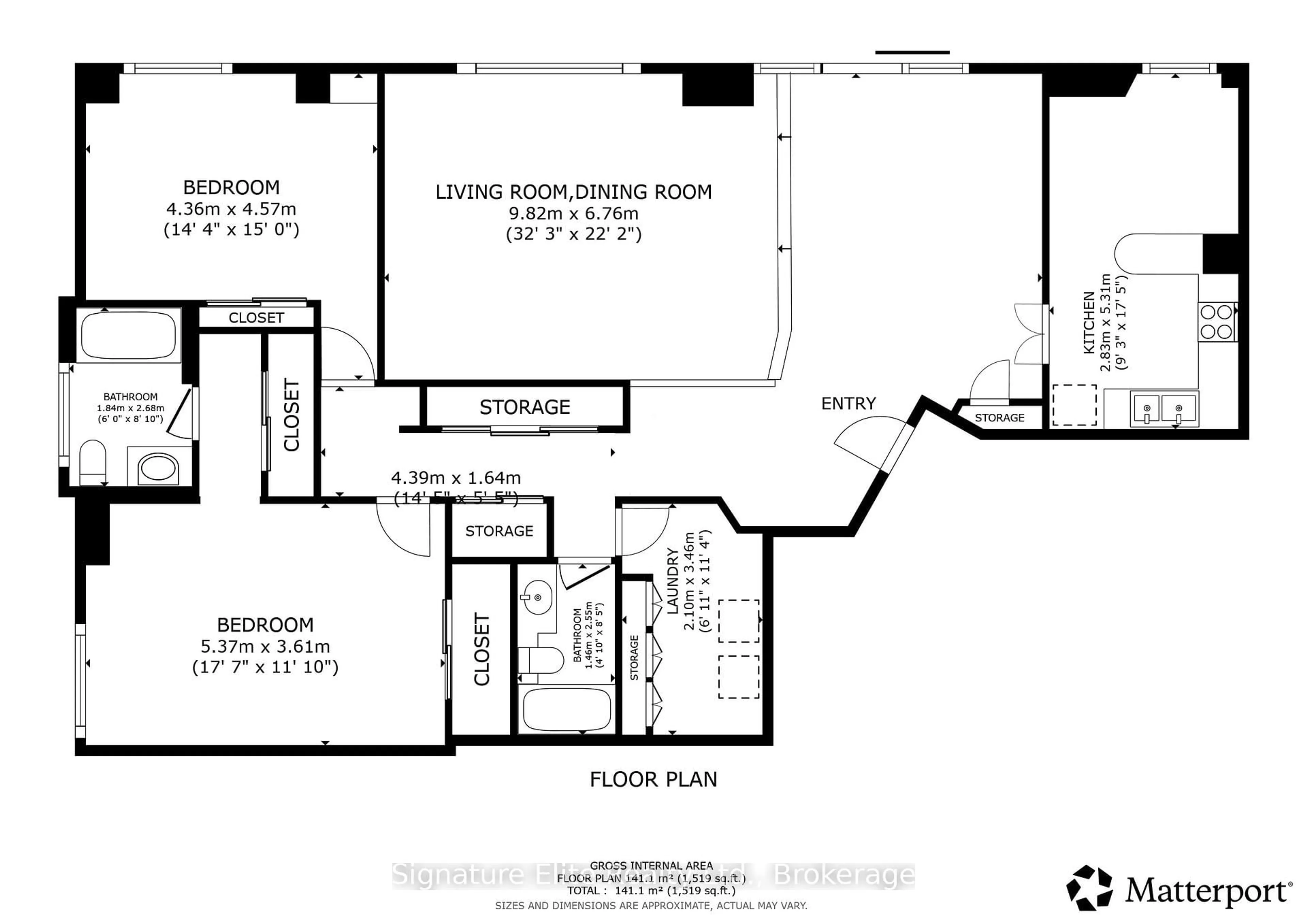 Floor plan for 10 Prue Ave #303, Toronto Ontario M6B 1R4