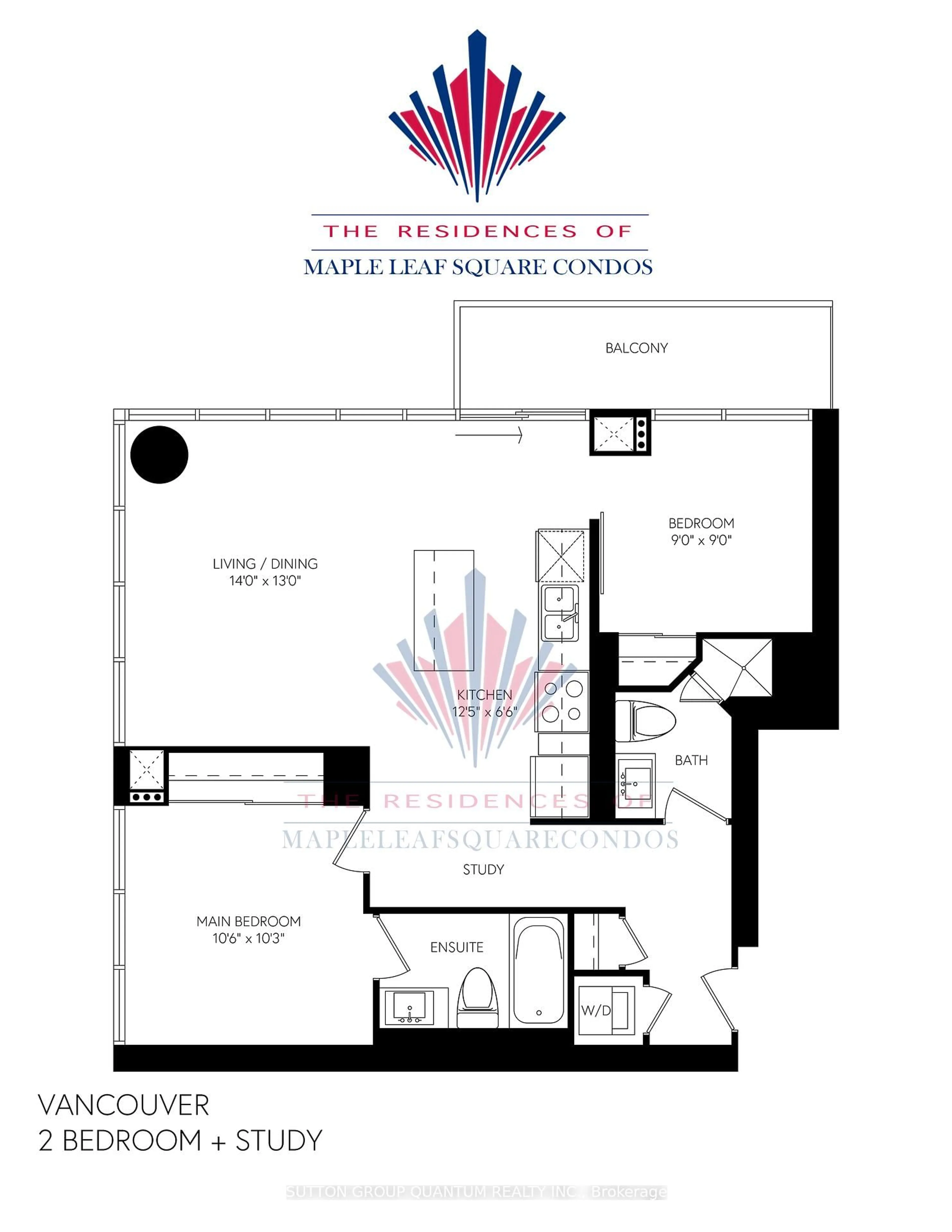 Floor plan for 65 Bremner Blvd #2605, Toronto Ontario M5J 0A7