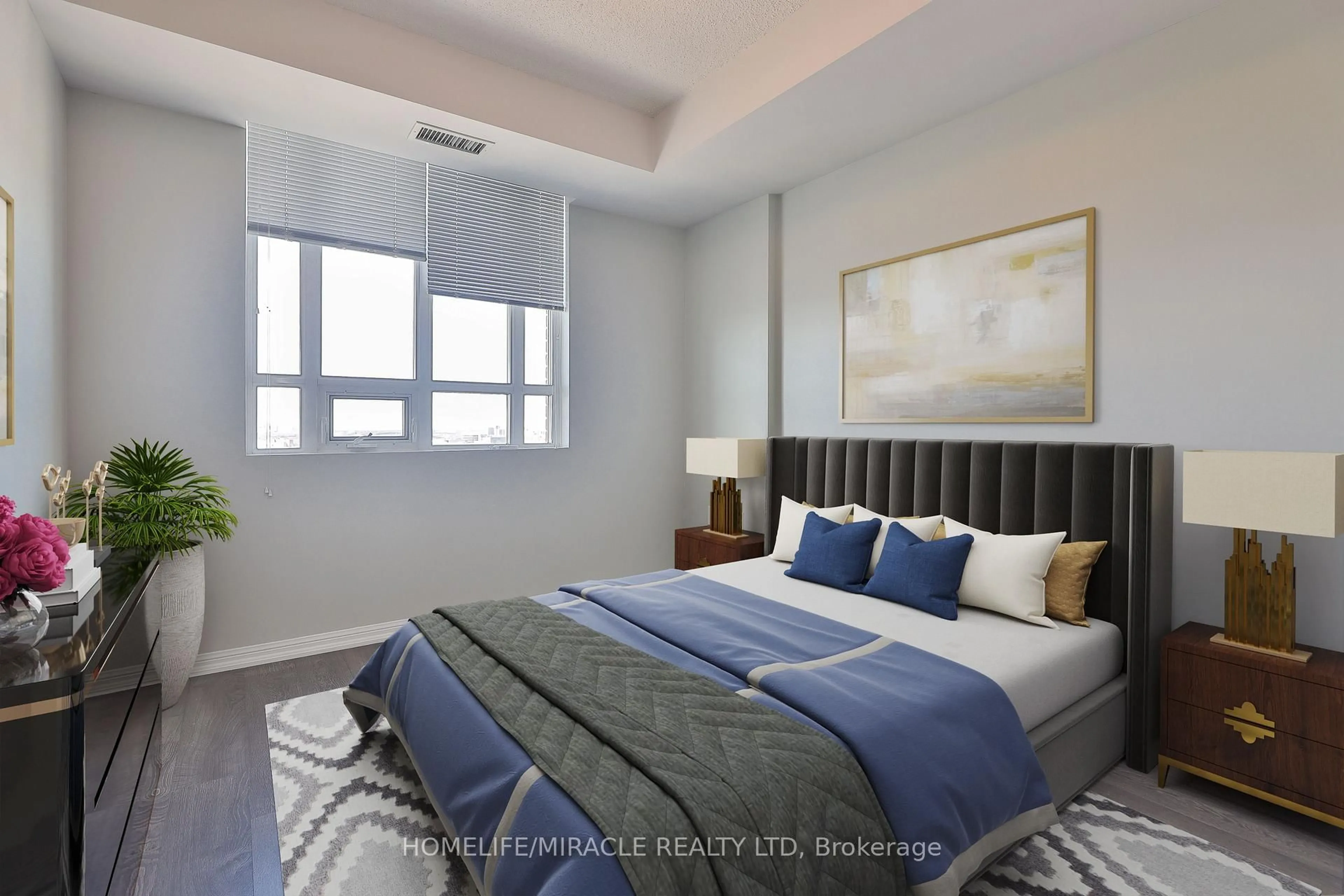 Bedroom with bed, unknown for 125 Western Battery Rd #2815, Toronto Ontario M6K 3R8