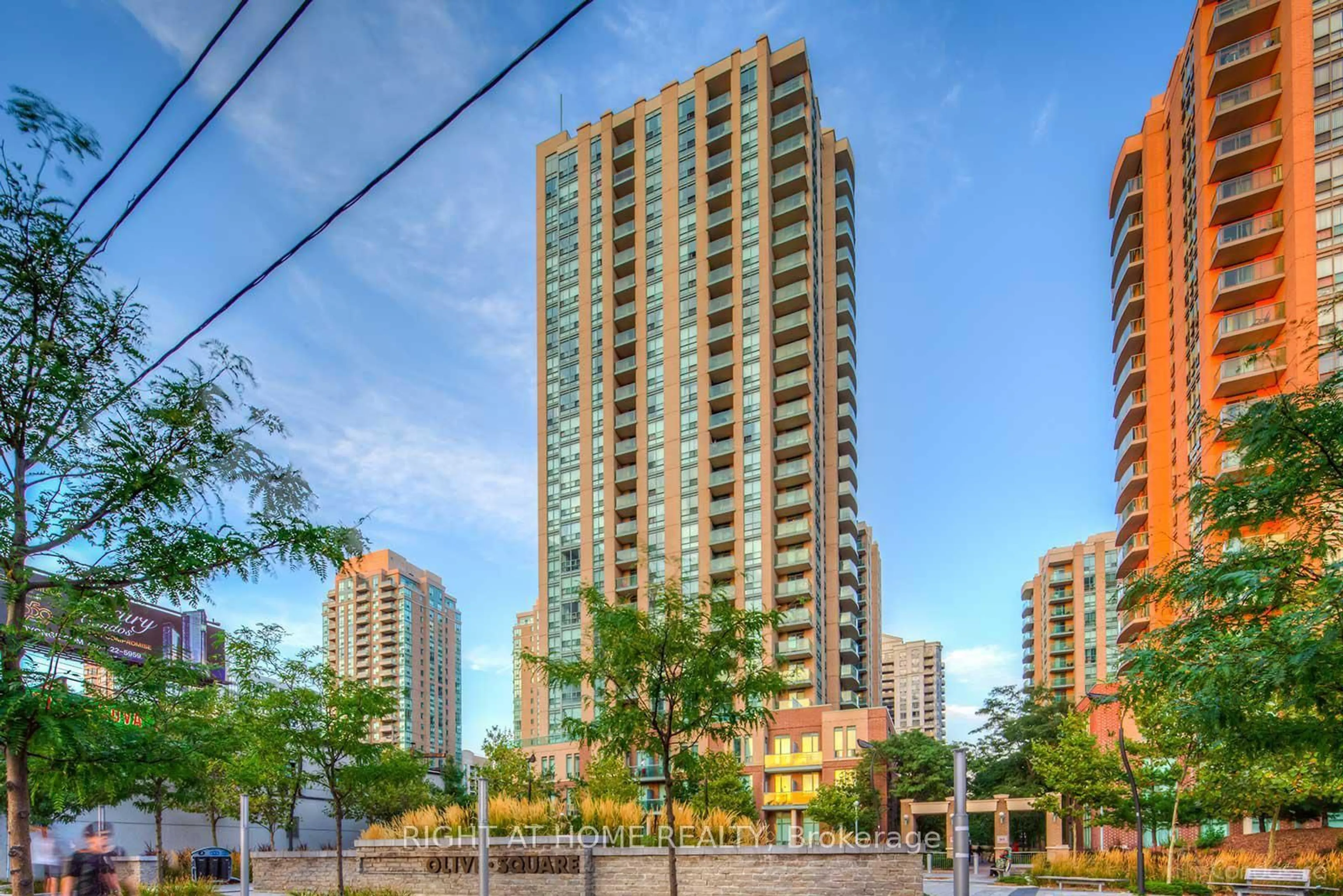 Patio, city buildings view from balcony for 20 OLIVE Ave #1105, Toronto Ontario M2N 7G5