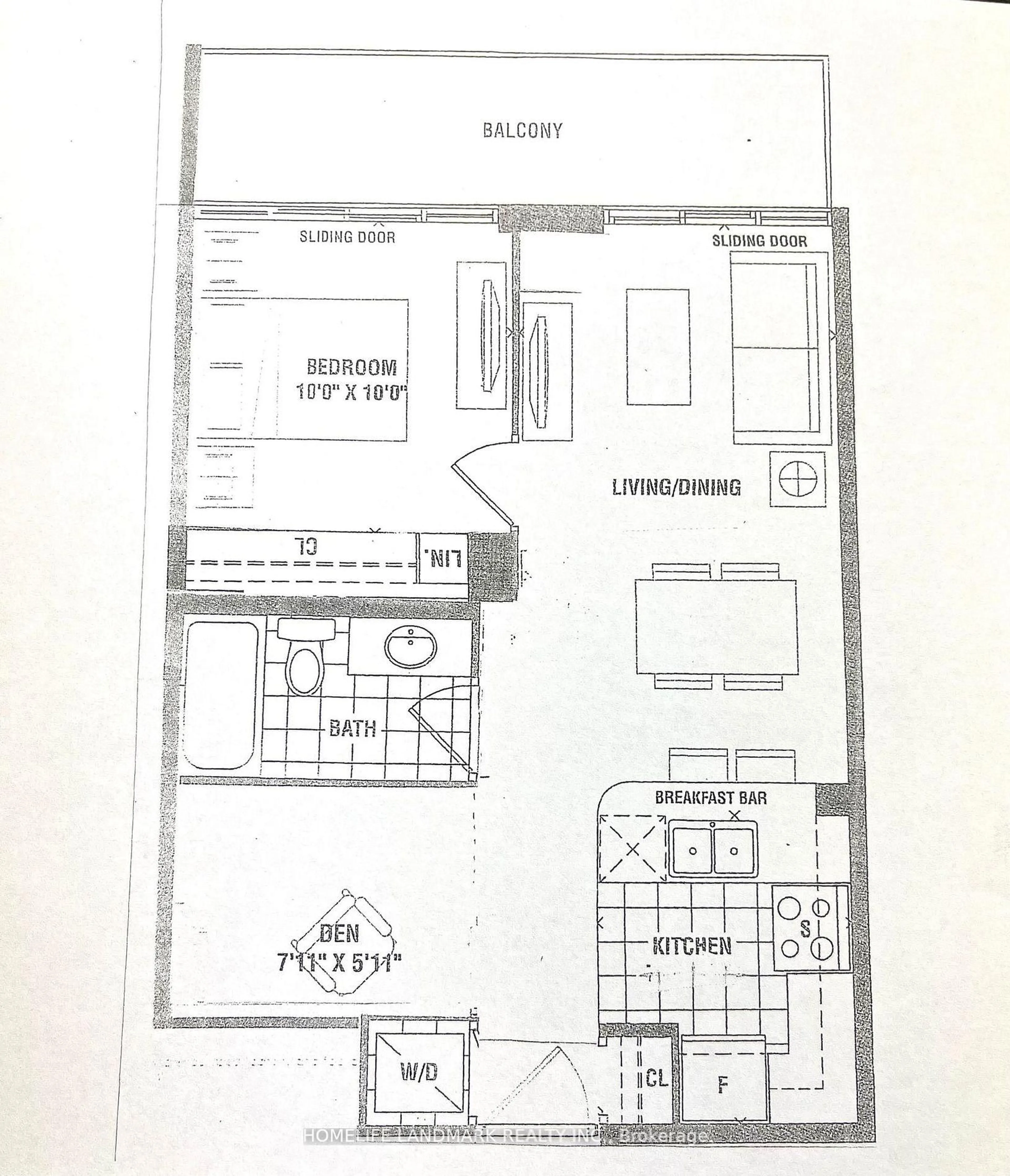 Floor plan for 4955 Yonge St #1009, Toronto Ontario M2N 0L8