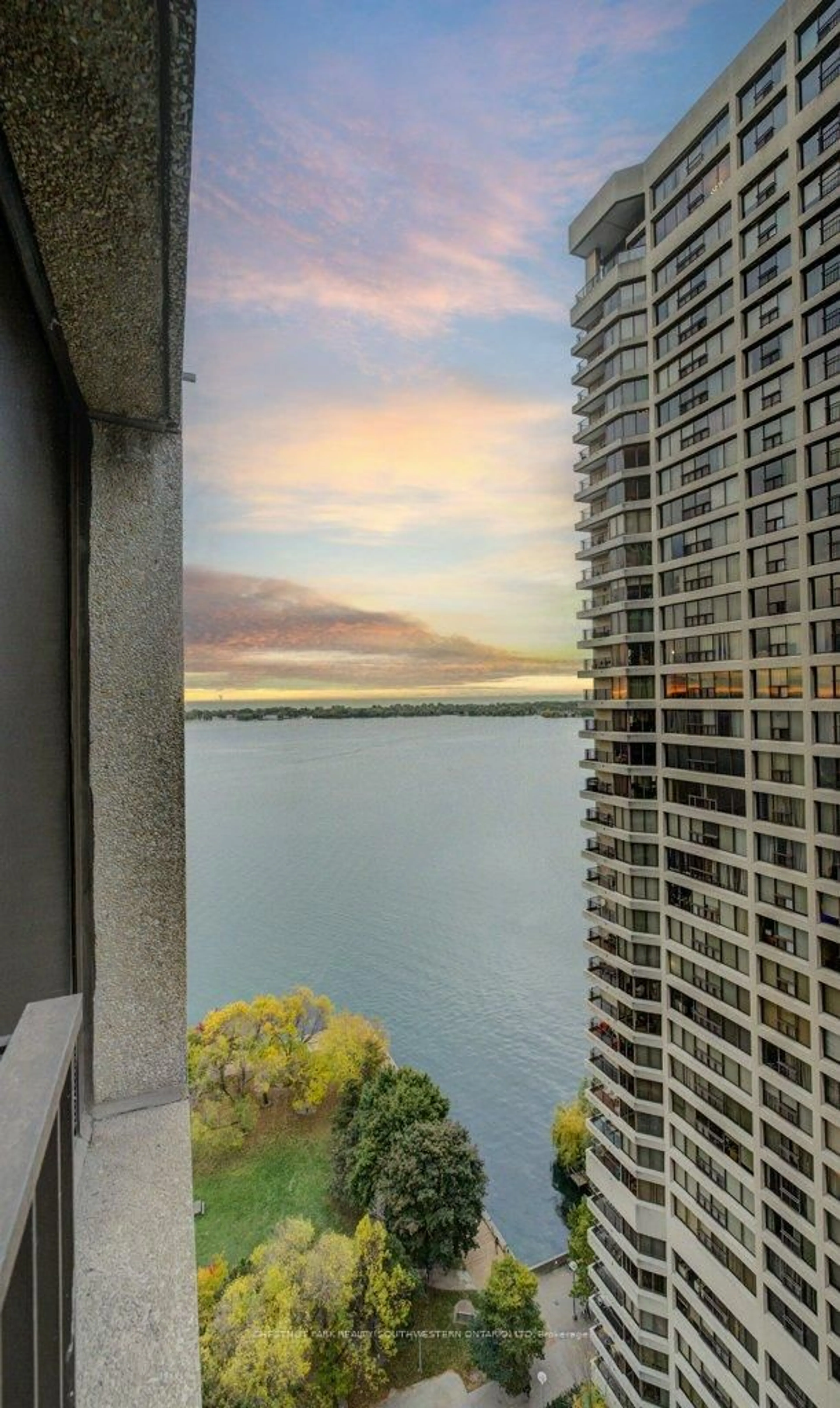 Balcony in the apartment, water/lake/river/ocean view for 33 Harbour Sq #2409, Toronto Ontario M5J 2G2
