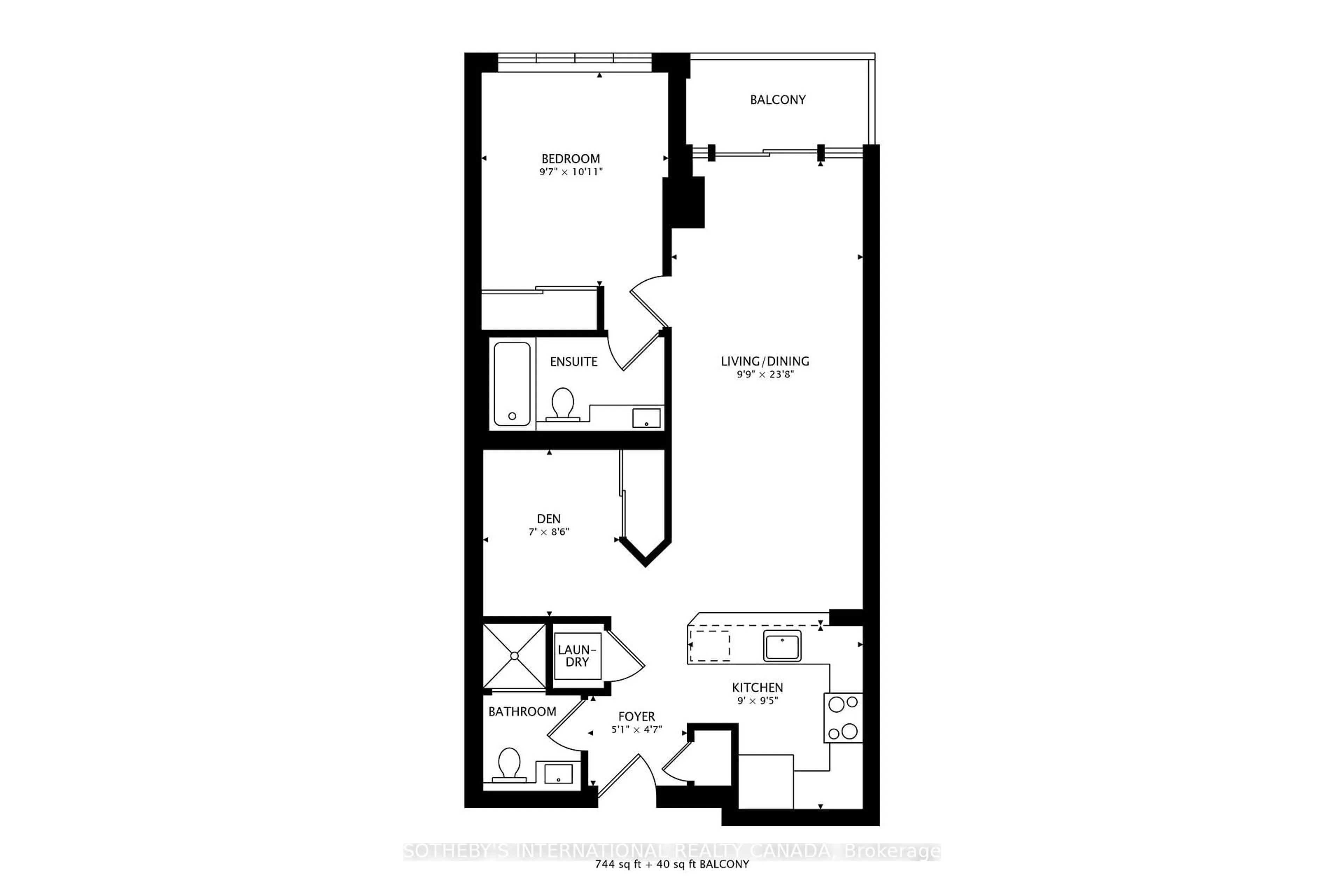 Floor plan for 85 East Liberty St #720, Toronto Ontario M6K 3R4
