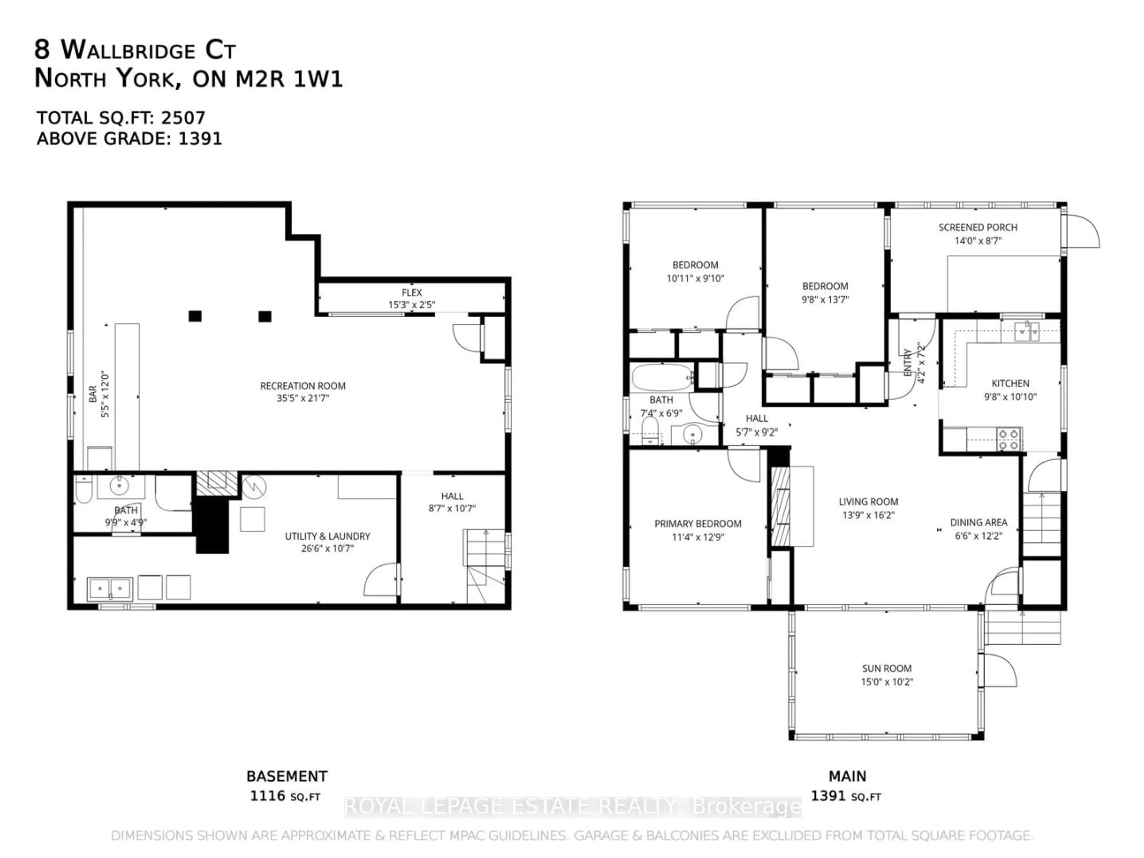 Floor plan for 8 Wallbridge Crt, Toronto Ontario M2R 1W1