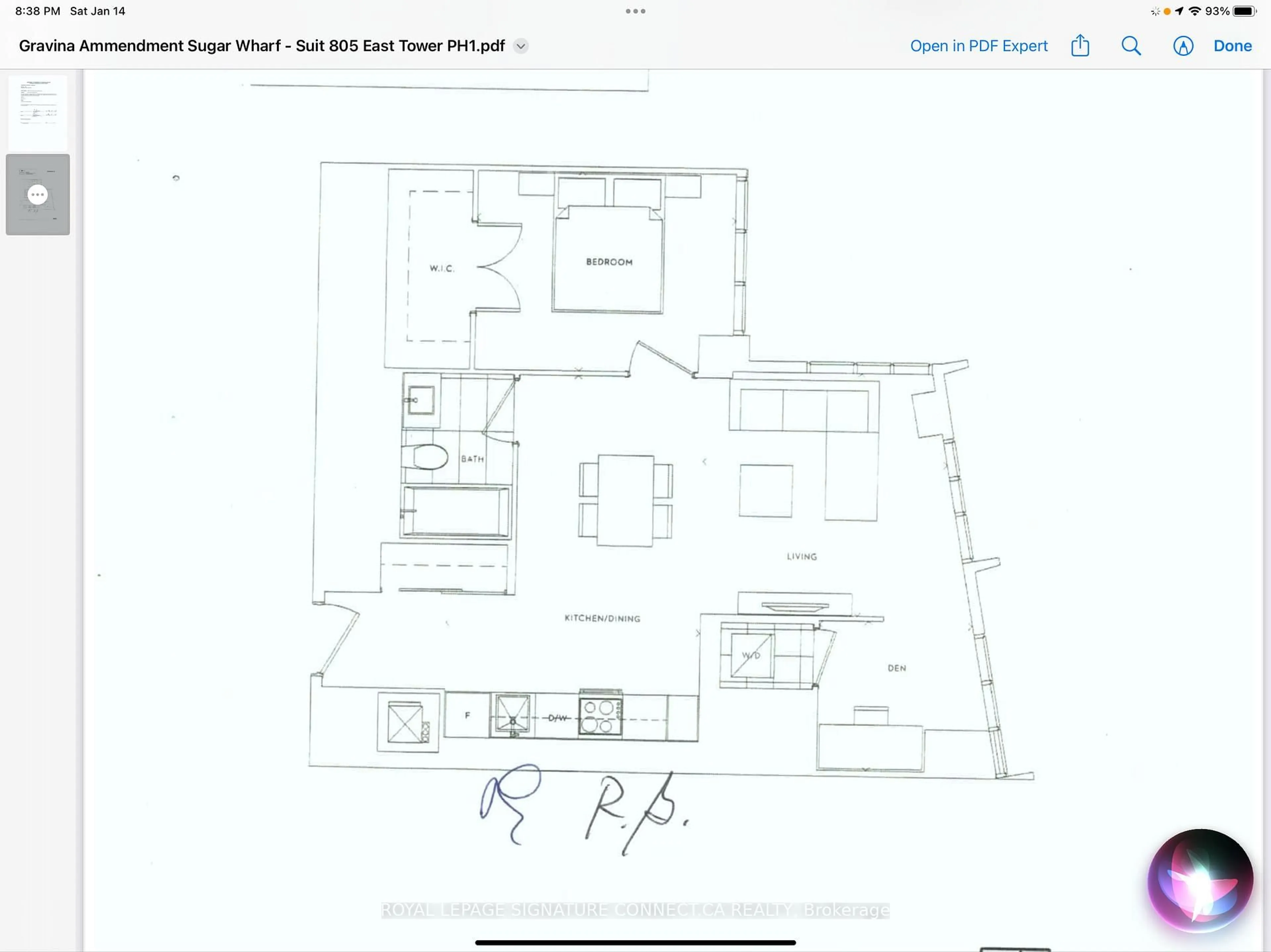 Floor plan for 138 Downes St #805, Toronto Ontario M5E 0E4