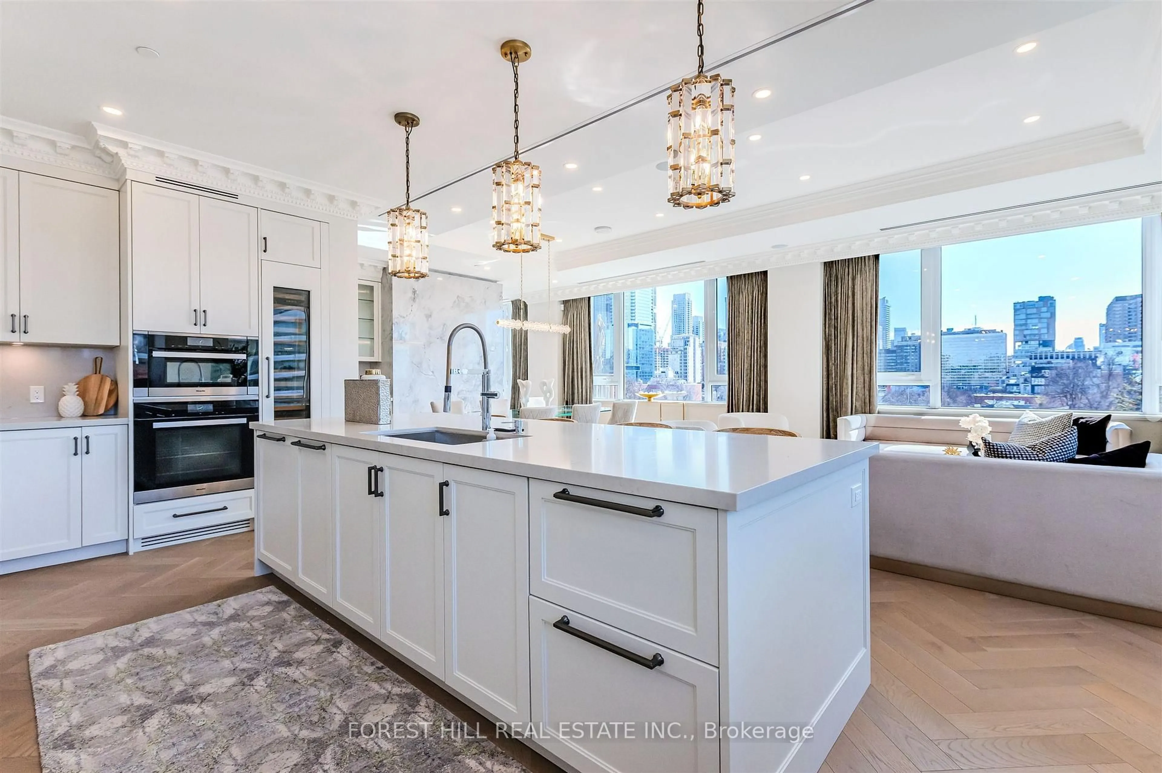 Open concept kitchen, ceramic/tile floor for 128 Hazelton Ave #602, Toronto Ontario M5R 2E2
