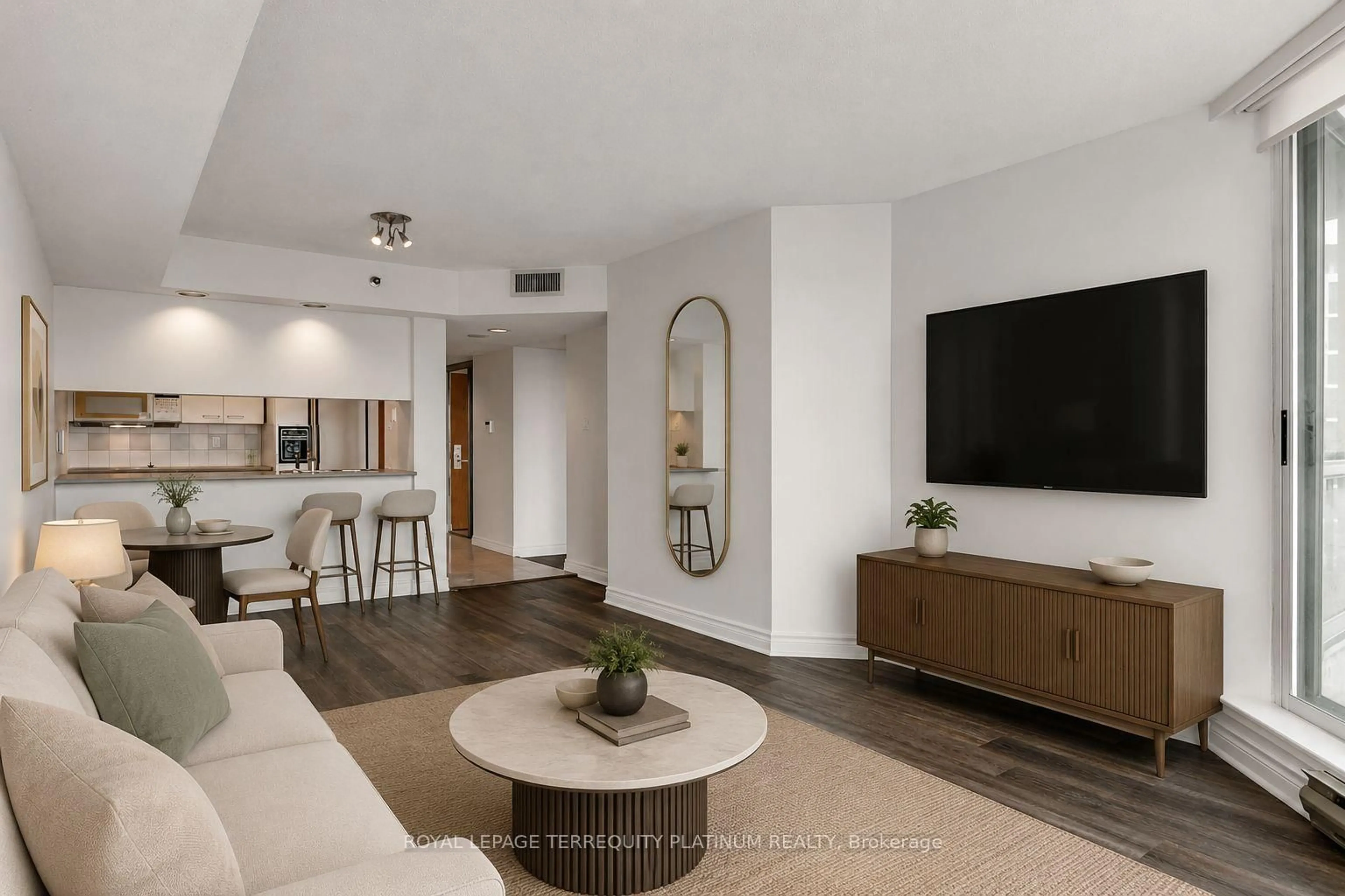 Living room with furniture, unknown for 38 Elm St #2911, Toronto Ontario M5G 2K5