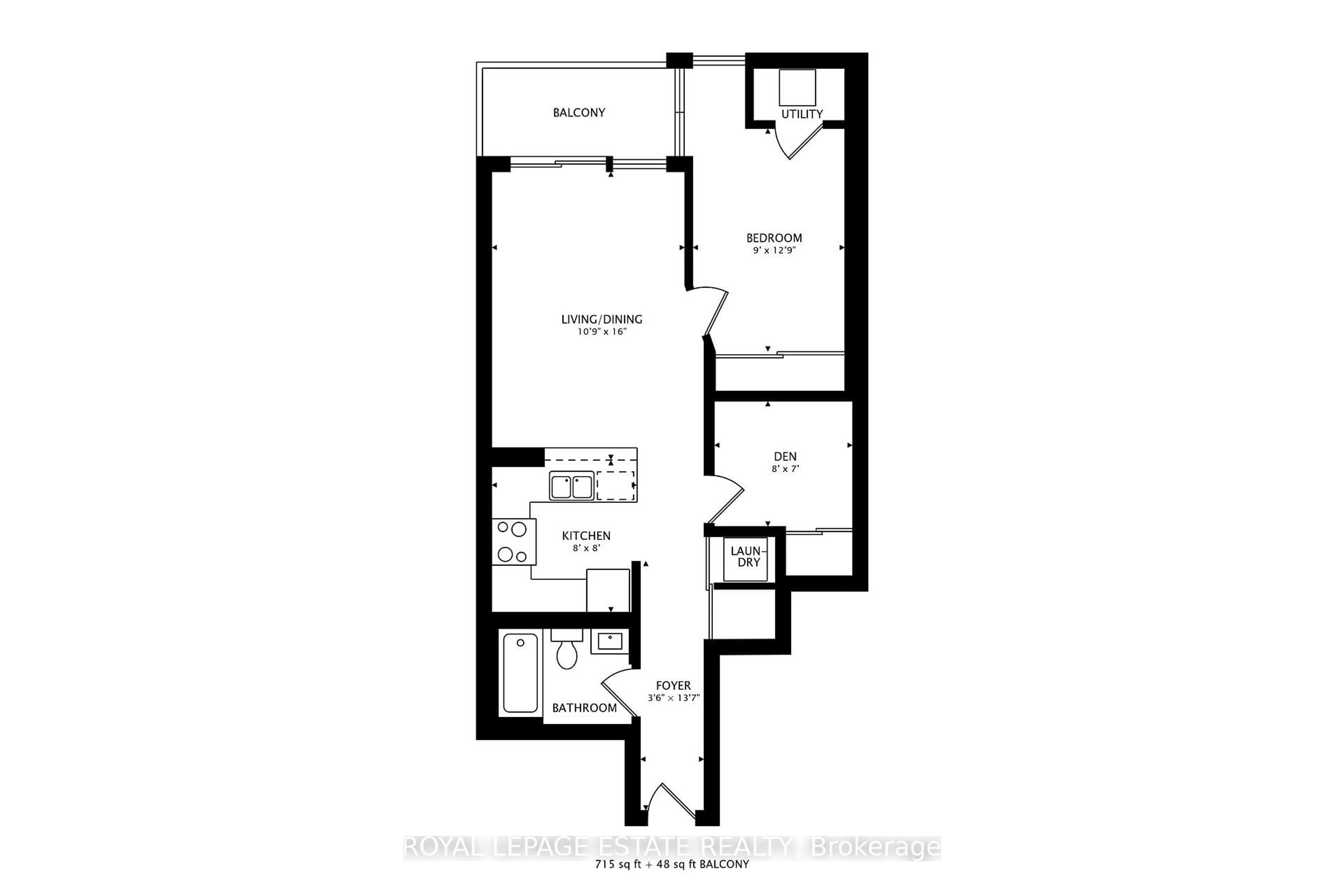 Floor plan for 4978 Yonge St #808, Toronto Ontario M2N 7G8