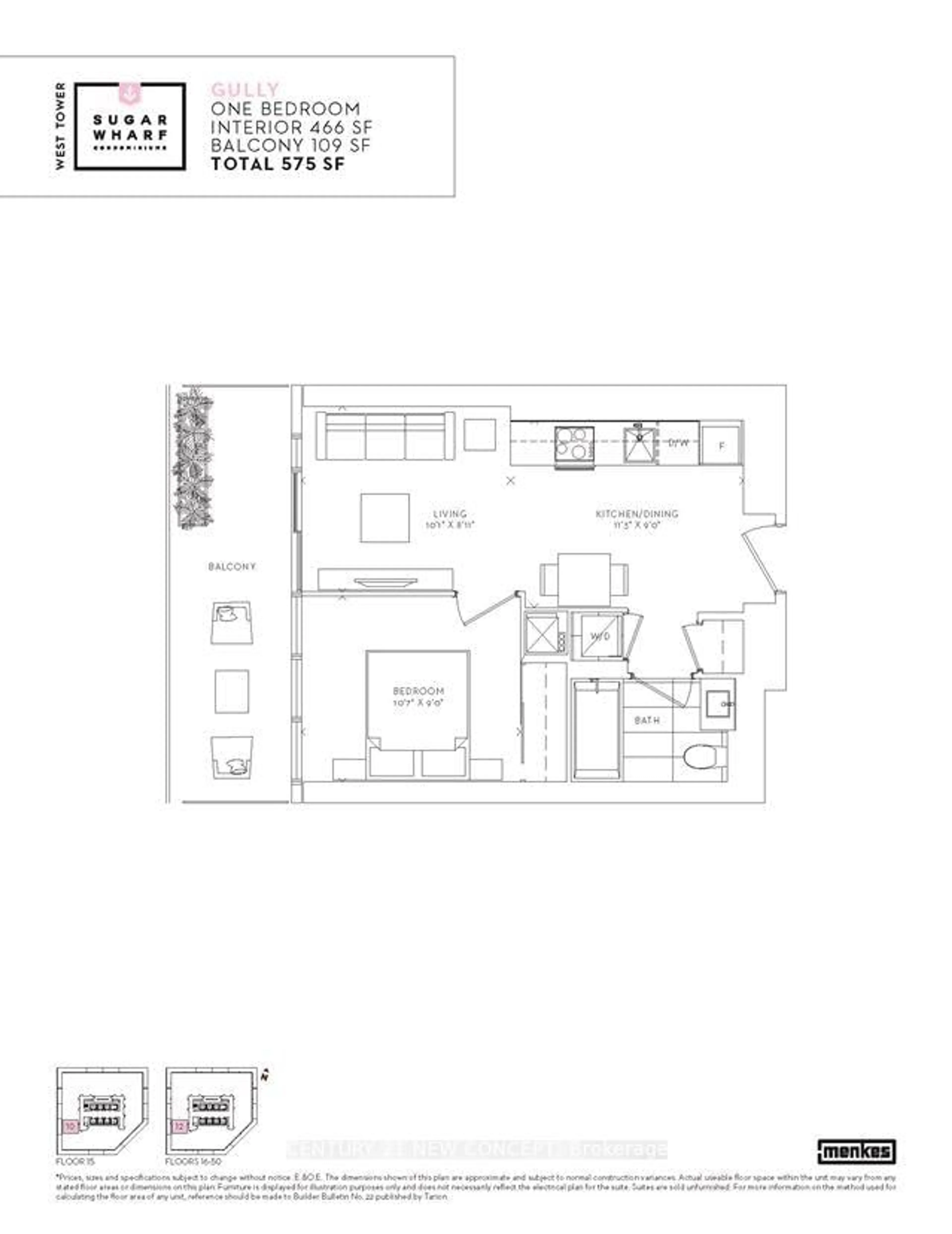 Floor plan for 55 Cooper St #4112, Toronto Ontario M5E 0G1