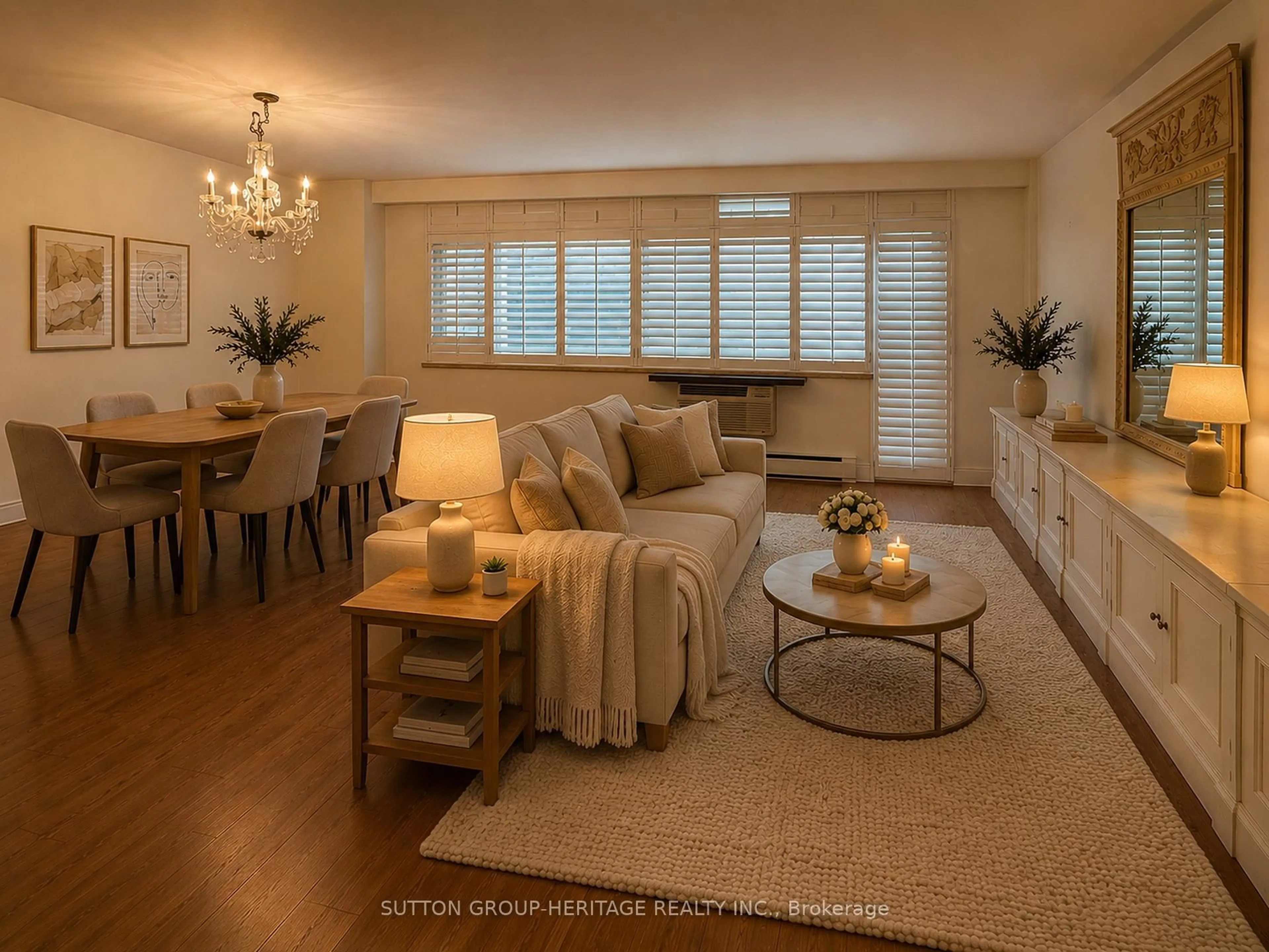 Living room with furniture, wood/laminate floor for 581 Avenue Rd #704, Toronto Ontario M4V 2K4
