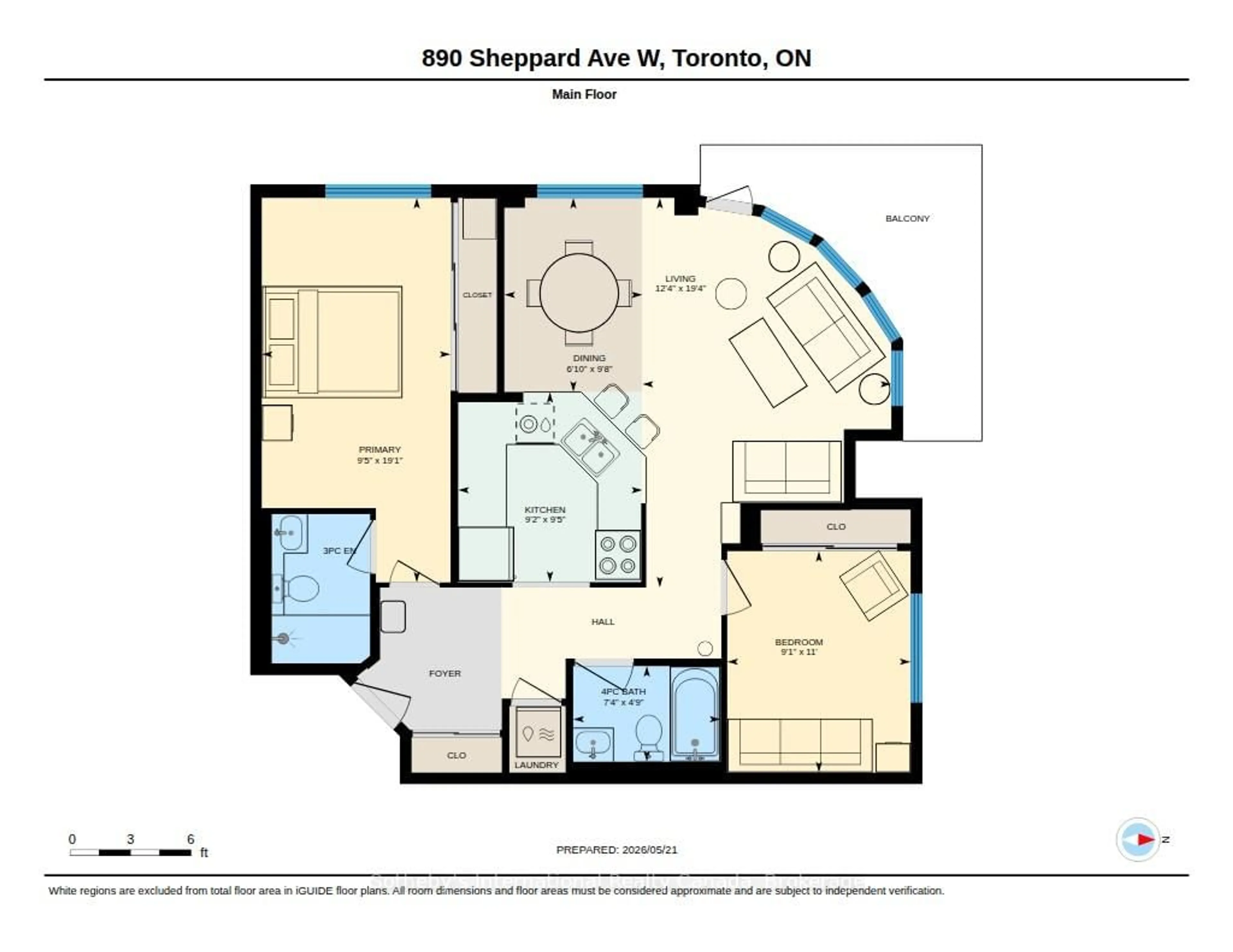 Floor plan for 890 Sheppard Ave #514, Toronto Ontario M3H 6B9