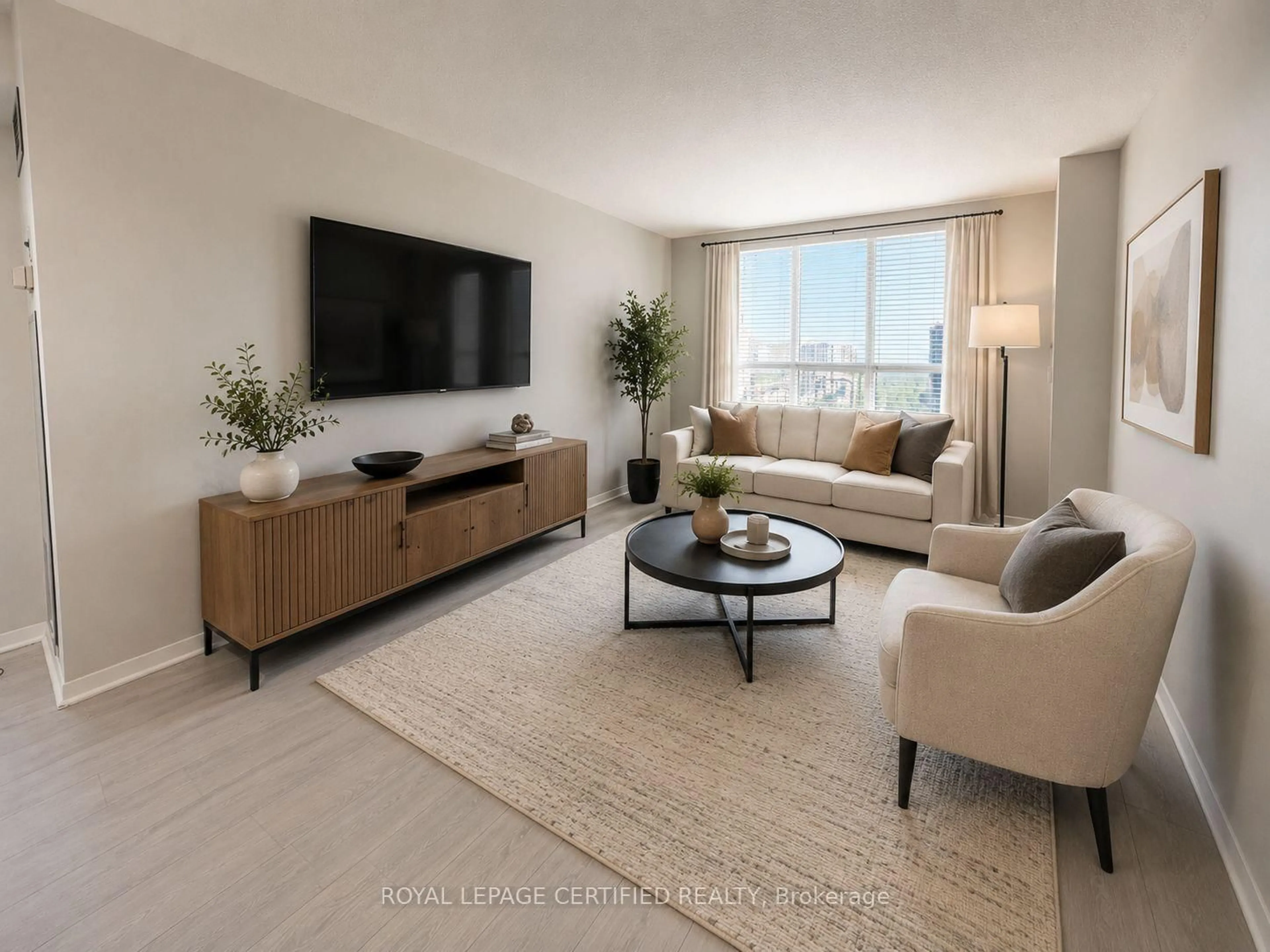 Living room with furniture, unknown for 21 Overlea Blvd #1309, Toronto Ontario M4H 1P2