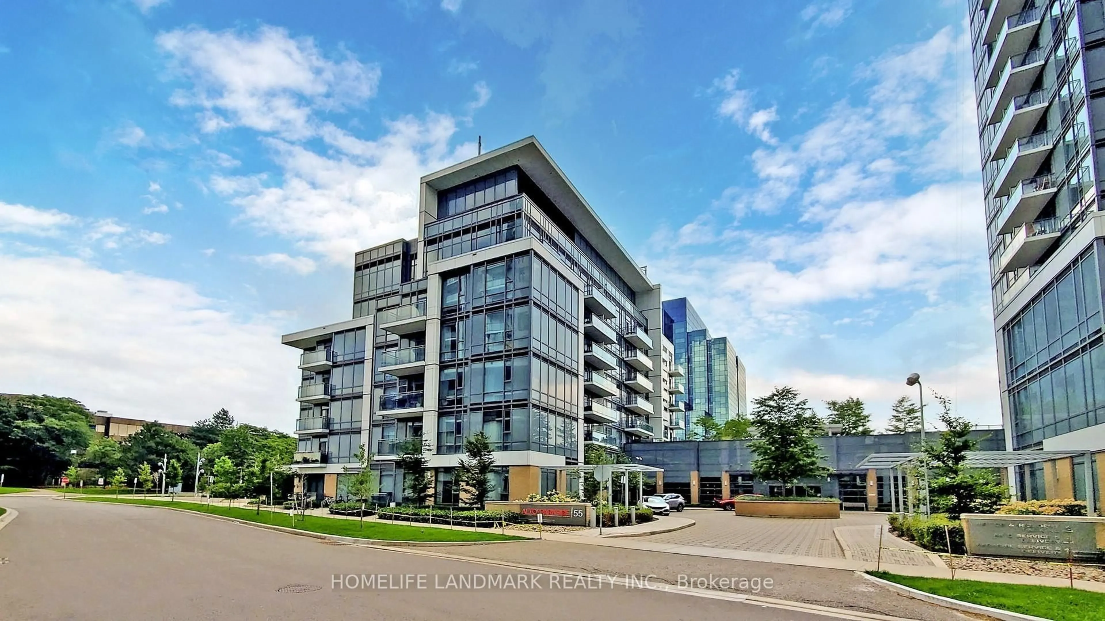 A pic from outside/outdoor area/front of a property/back of a property/a pic from drone, building for 55 Ann O'reilly Rd #4209, Toronto Ontario M2J 0E1