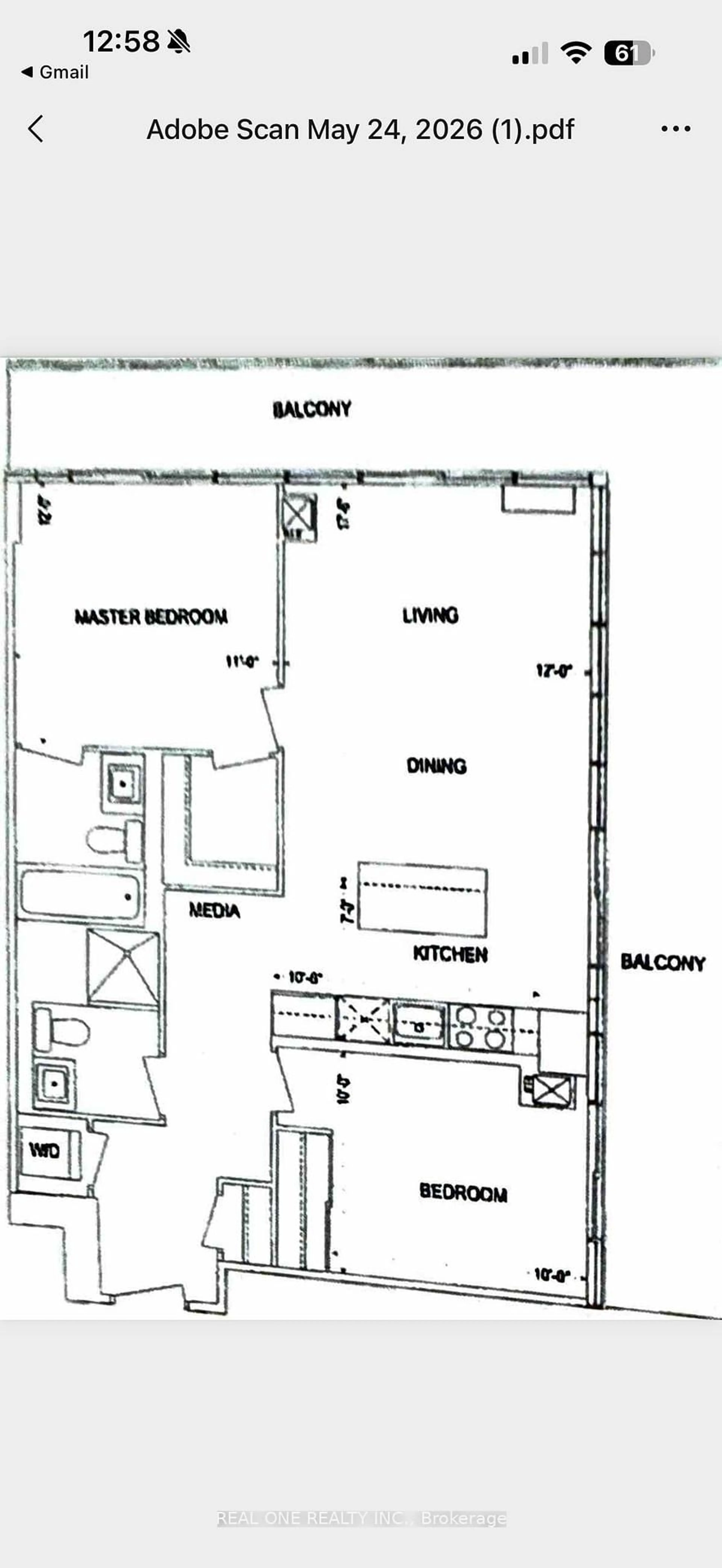 Floor plan for 200 Bloor St #3104, Toronto Ontario M5S 0B1