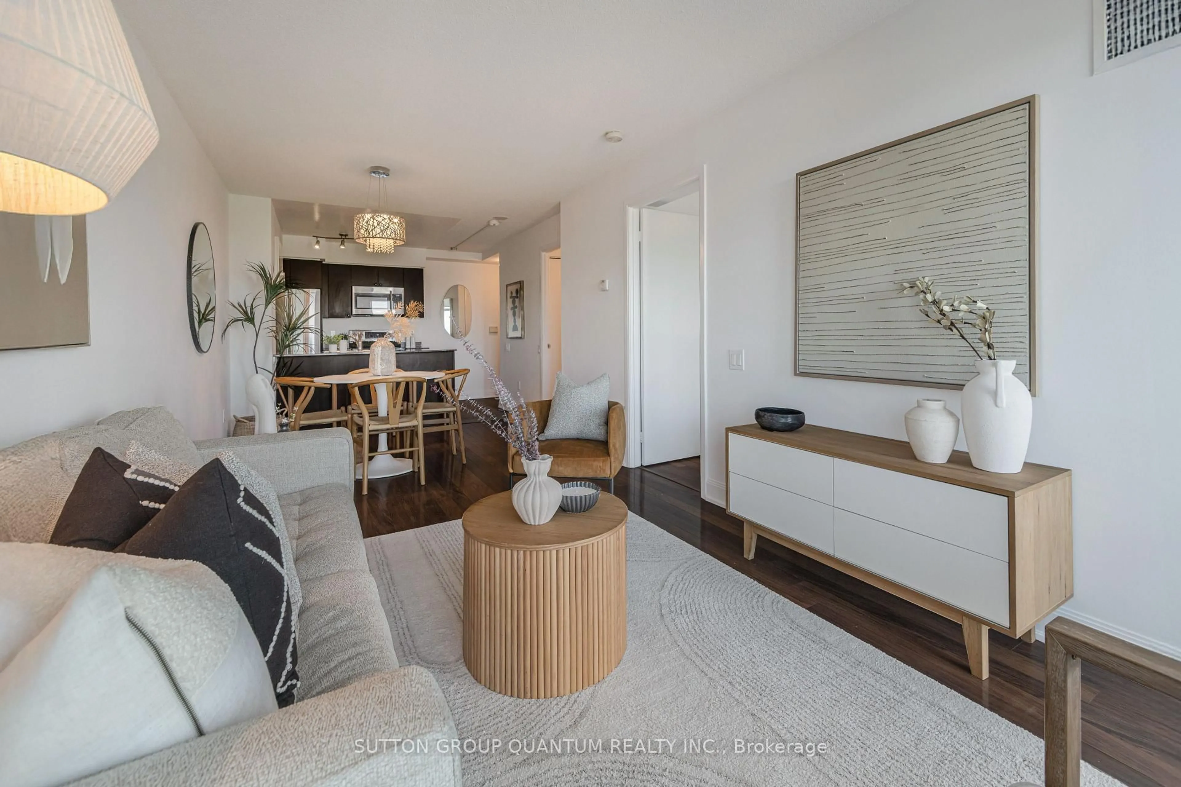 Living room with furniture, wood/laminate floor for 2191 Yonge St #3006, Toronto Ontario M4S 3H8