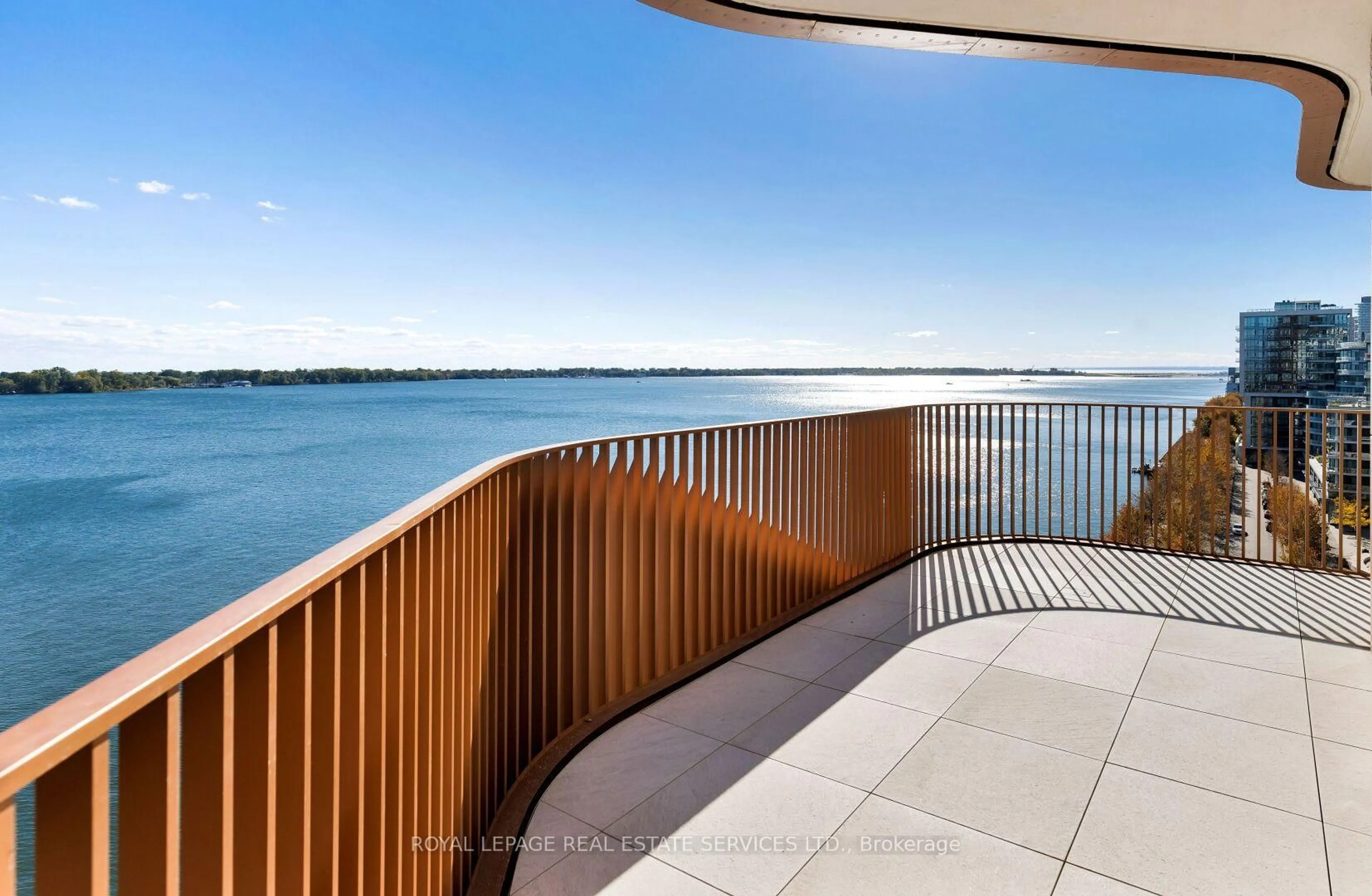 Balcony in the apartment, water/lake/river/ocean view for 155 Merchants' Wharf #912, Toronto Ontario M5A 0Y4