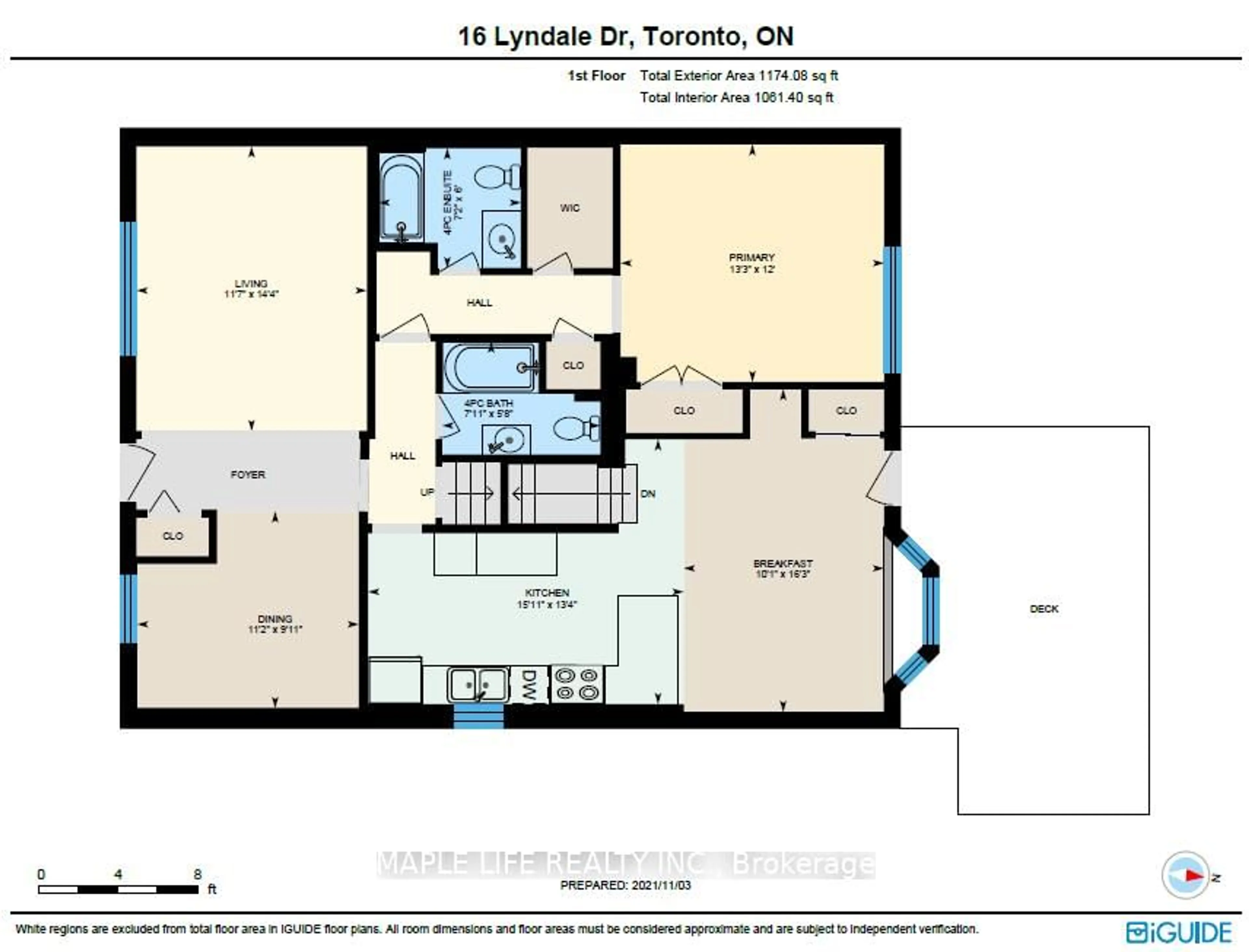 Floor plan for 16 Lyndale Dr, Toronto Ontario M2N 2Y1