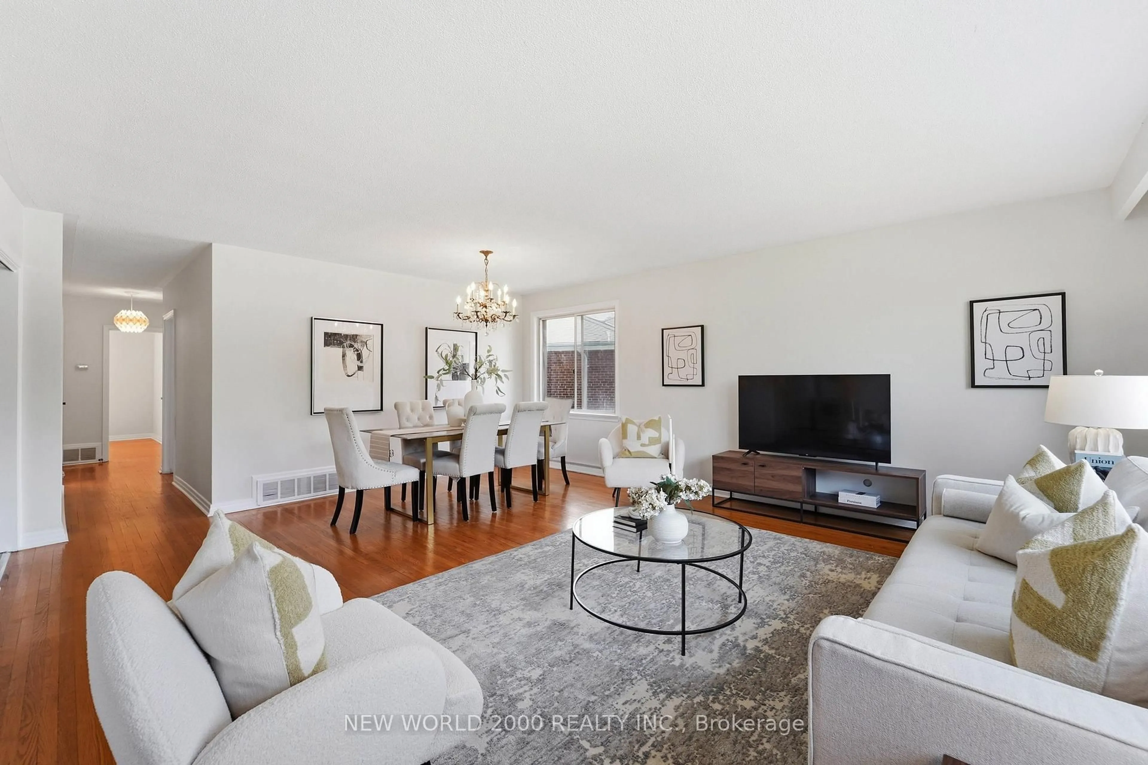 Living room with furniture, unknown for 145 Elvaston Dr, Toronto Ontario M4A 1N8