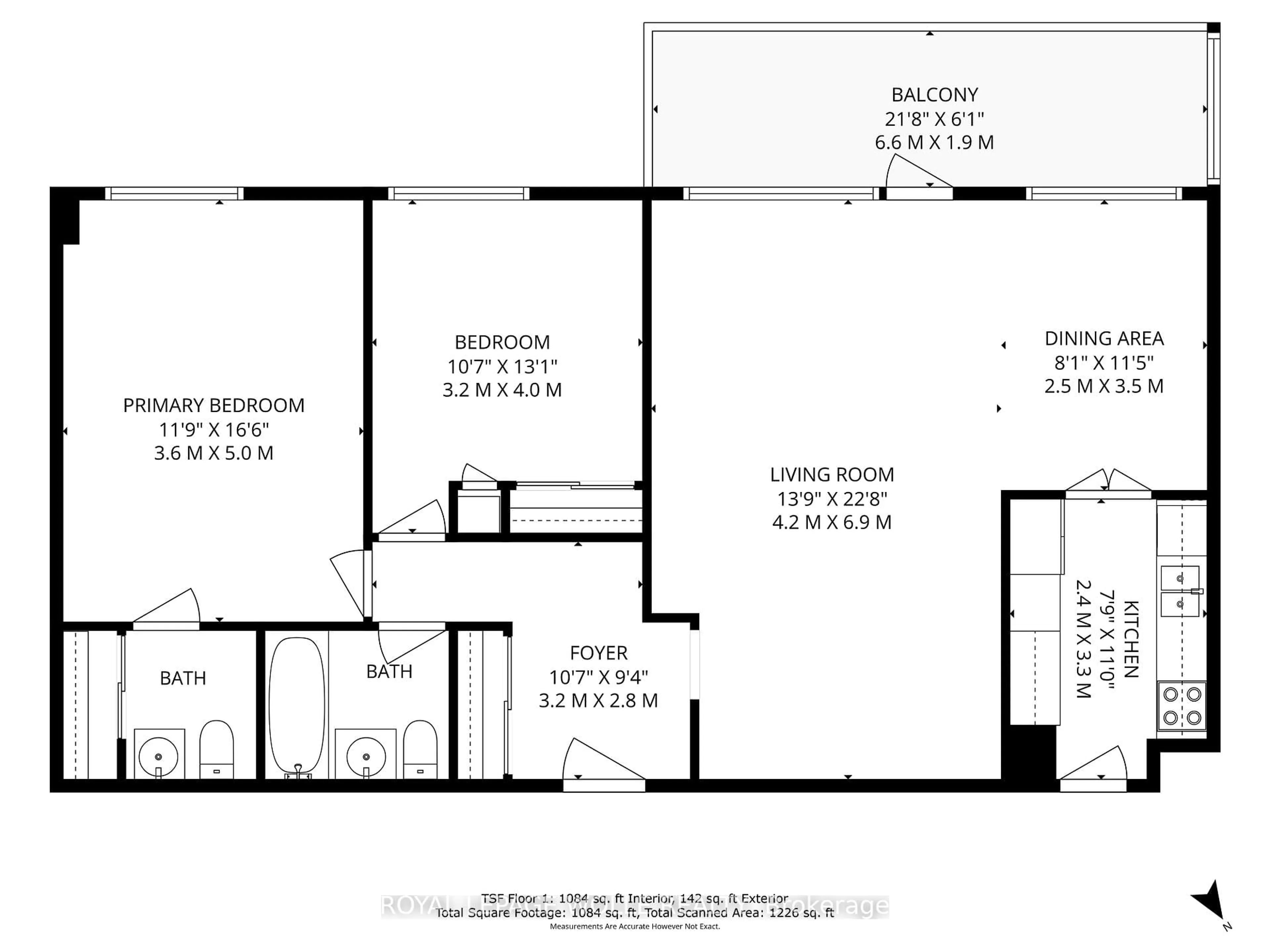 Floor plan for 21 Dale Ave #904, Toronto Ontario M4W 1K3