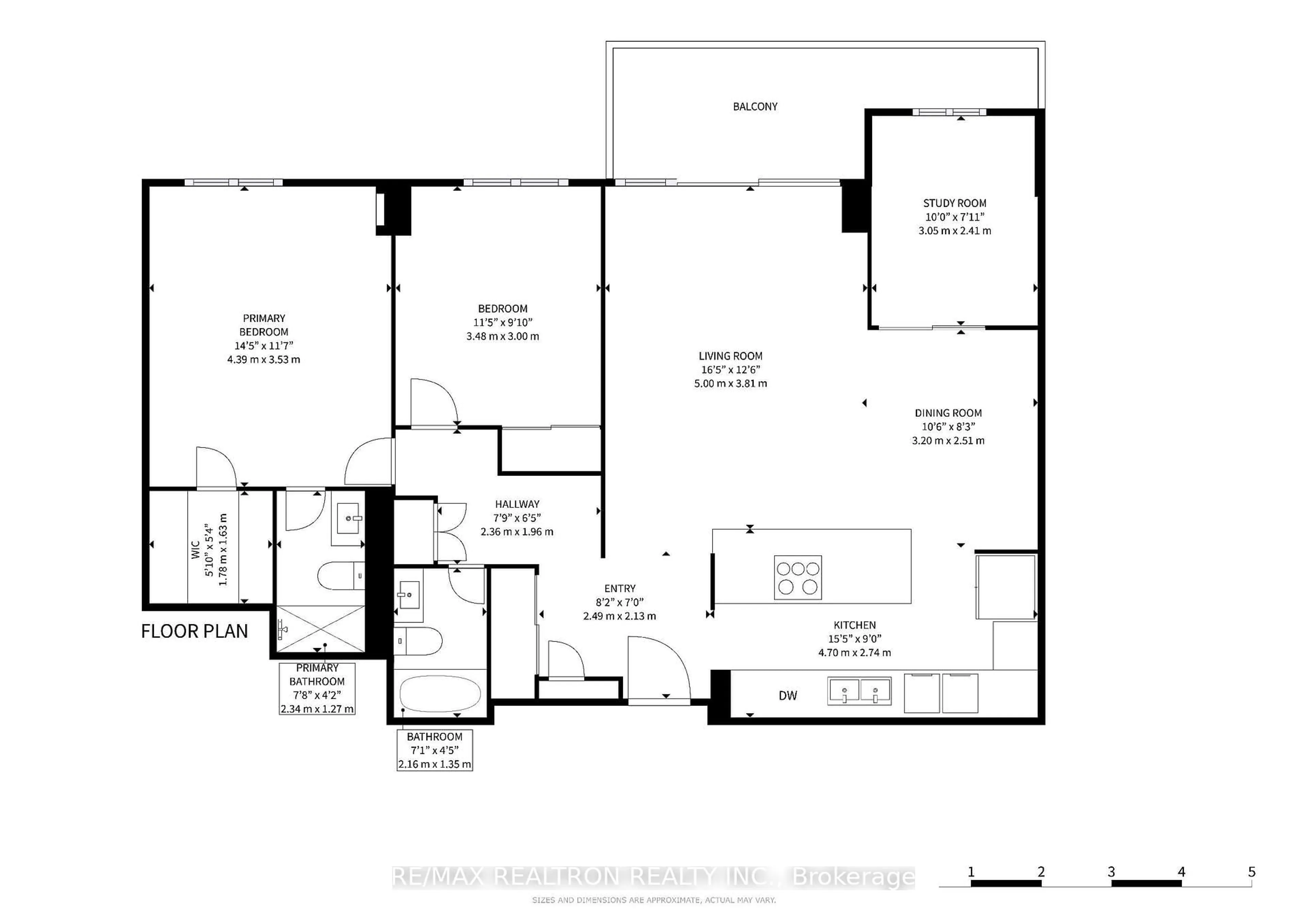 Floor plan for 100 Canyon Ave #402, Toronto Ontario M3H 5T9