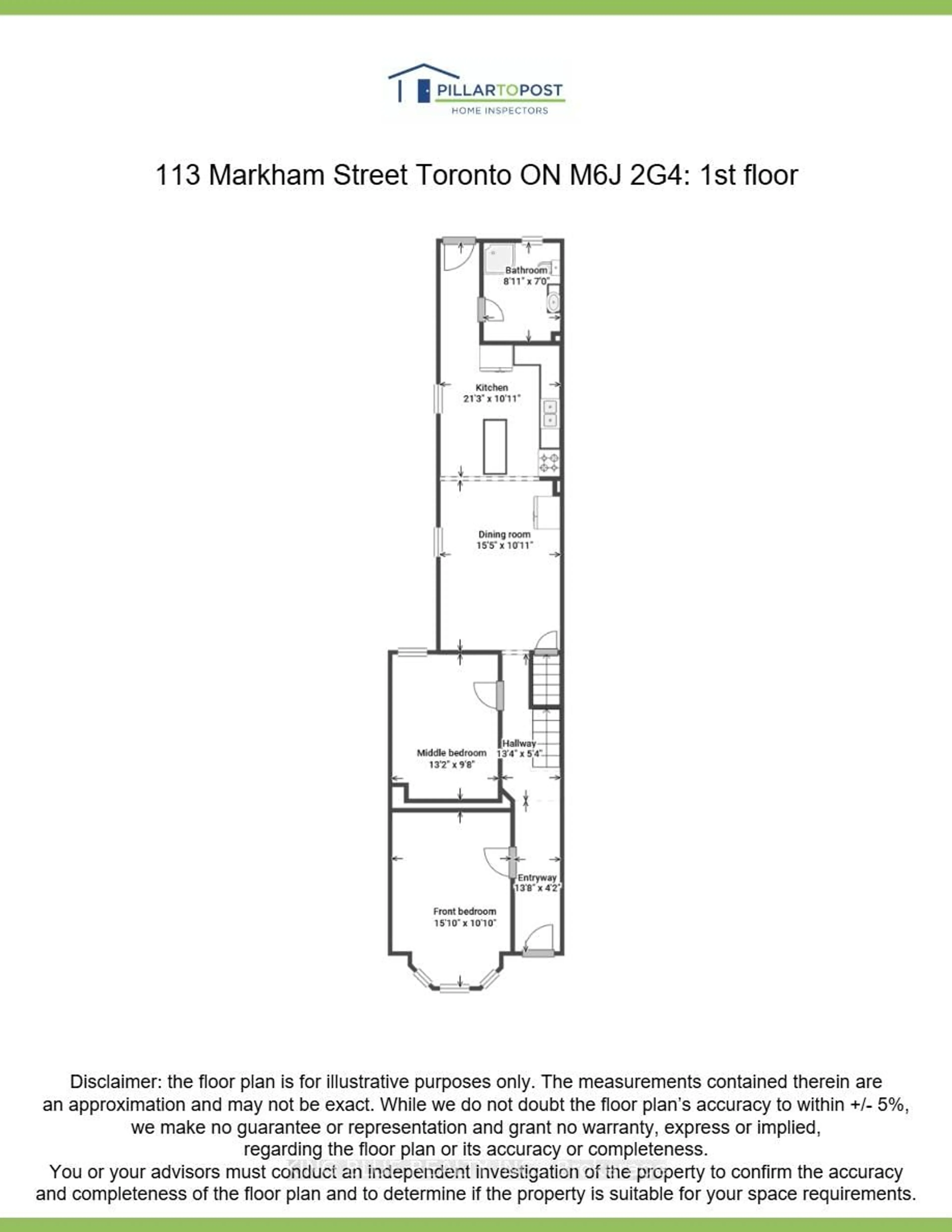 Floor plan for 113 Markham St, Toronto Ontario M6J 2G4