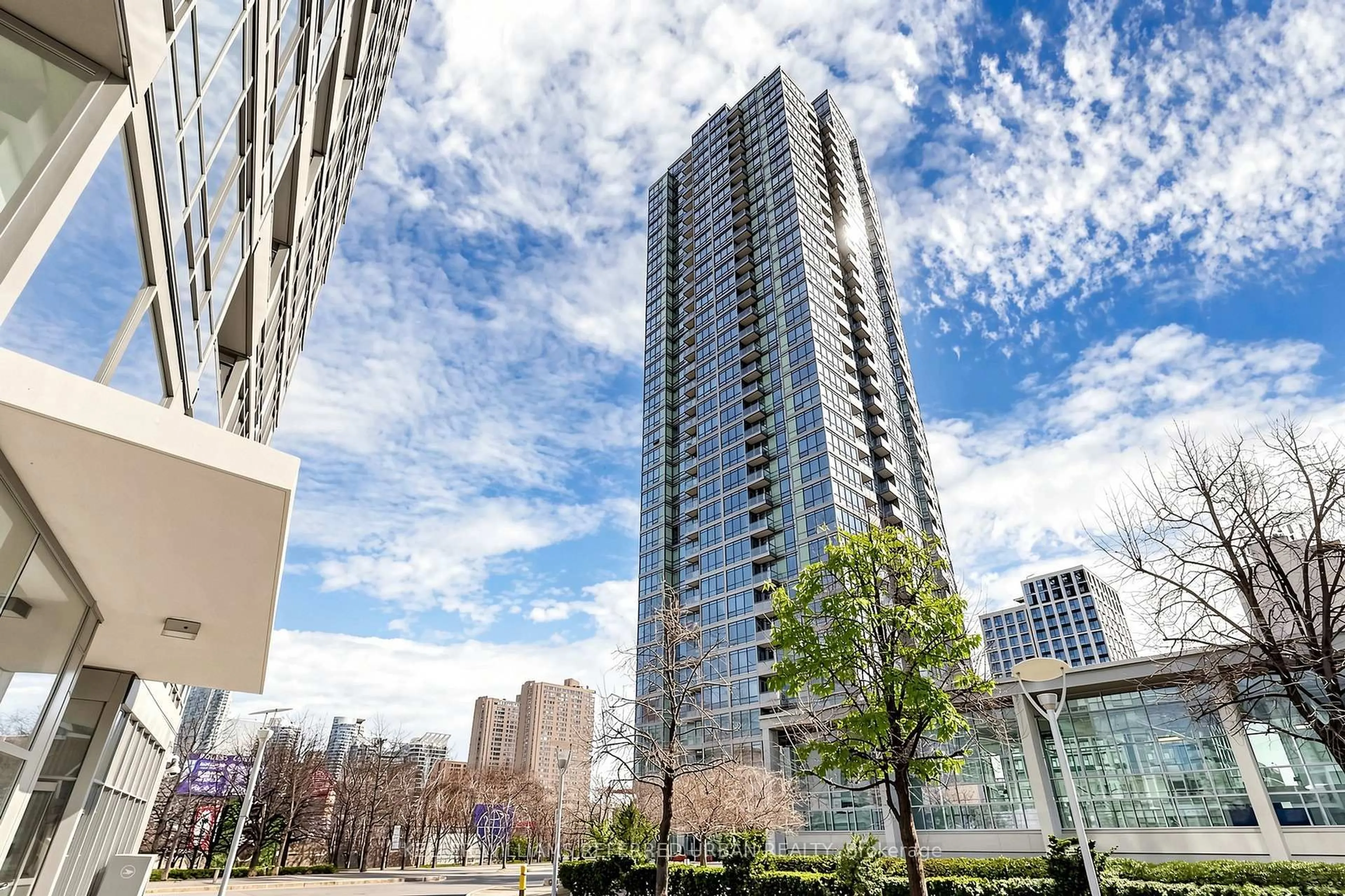 Patio, city buildings view from balcony for 5 Mariner Terr #1610, Toronto Ontario M5V 3V6