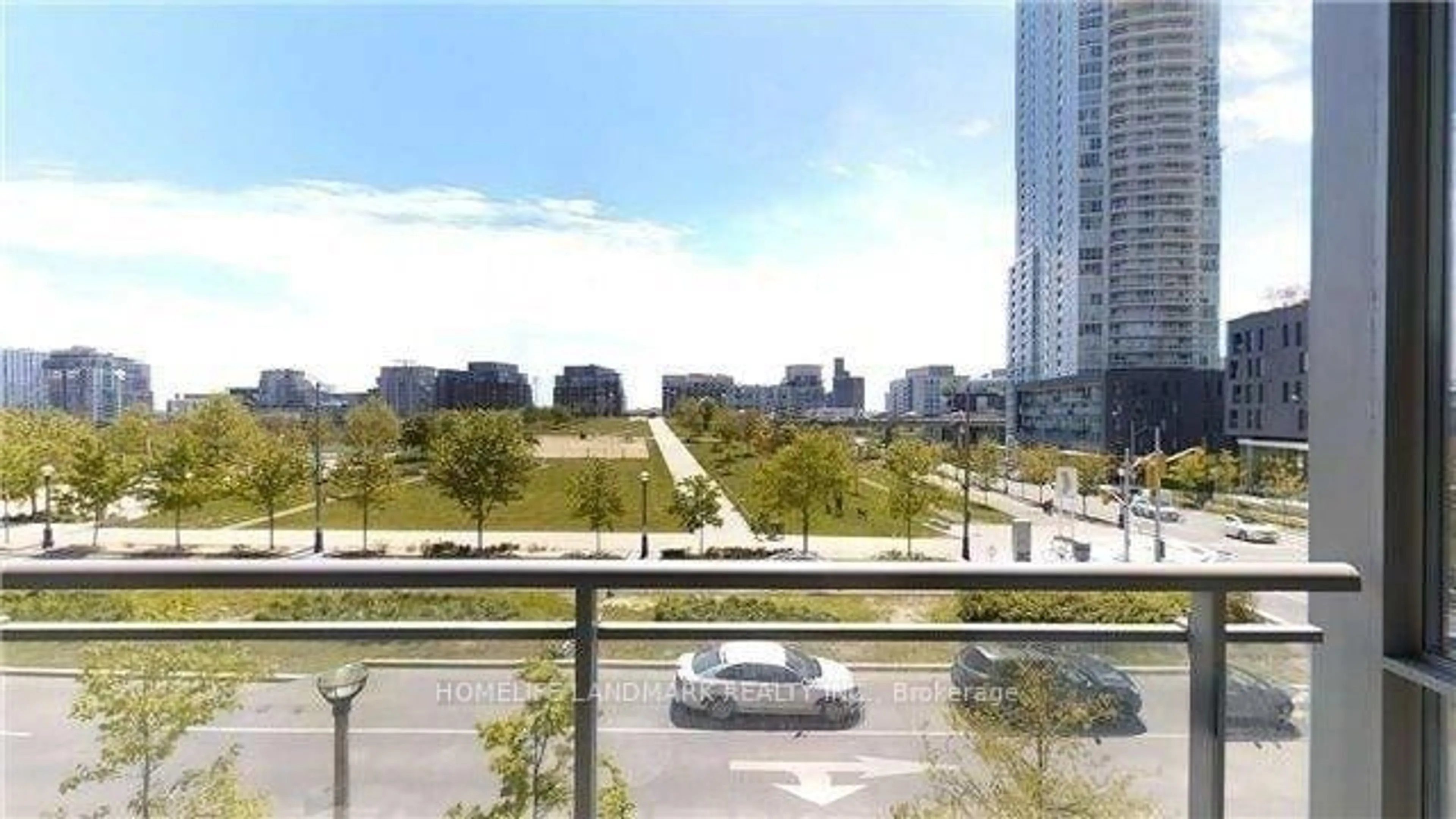 Patio, city buildings view from balcony for 151 Dan Leckie Way #702, Toronto Ontario M5V 4B2