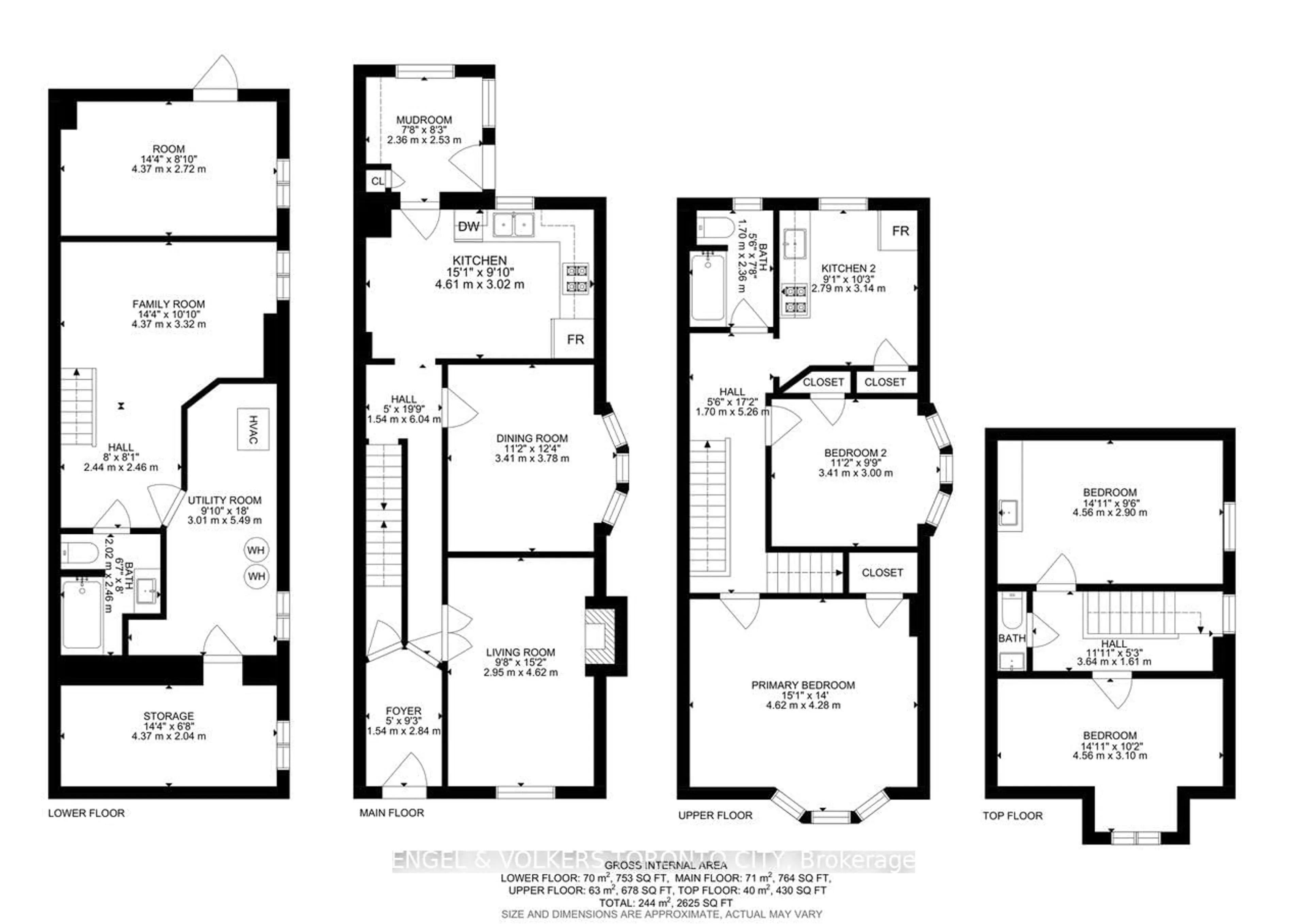 Floor plan for 216 Montrose Ave, Toronto Ontario M6G 3G7